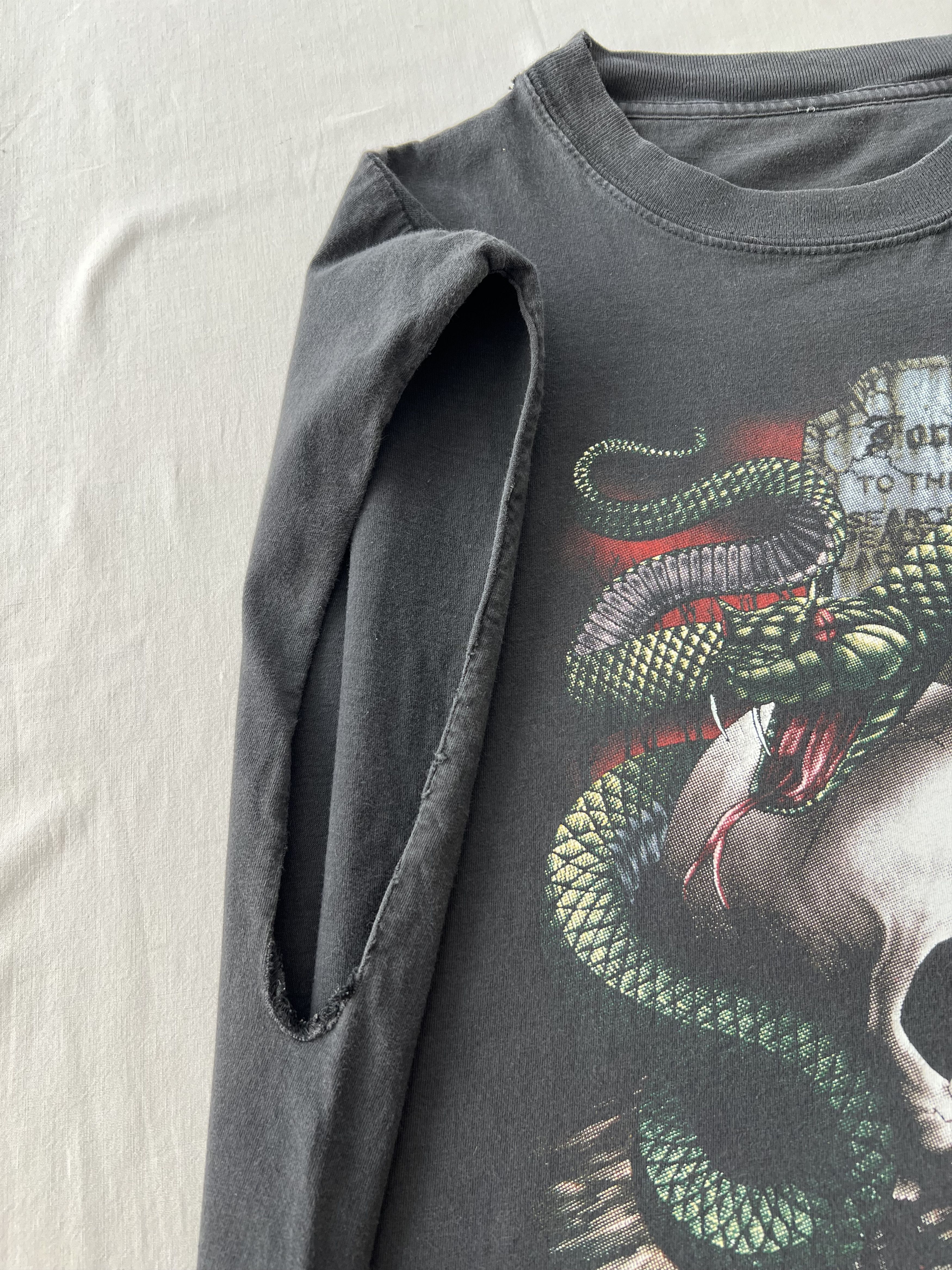 Vintage Vintage 1988 Just Brass Snake Skull 3D Emblem 90s T-shirt Size US M / EU 48-50 / 2 - 9 Thumbnail