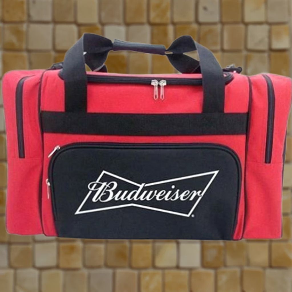 Budweiser Budweiser Duffle Cooler 40 Can Red Shoulder Strap Front Zippered Front Mens Size ONE SIZE - 1 Preview