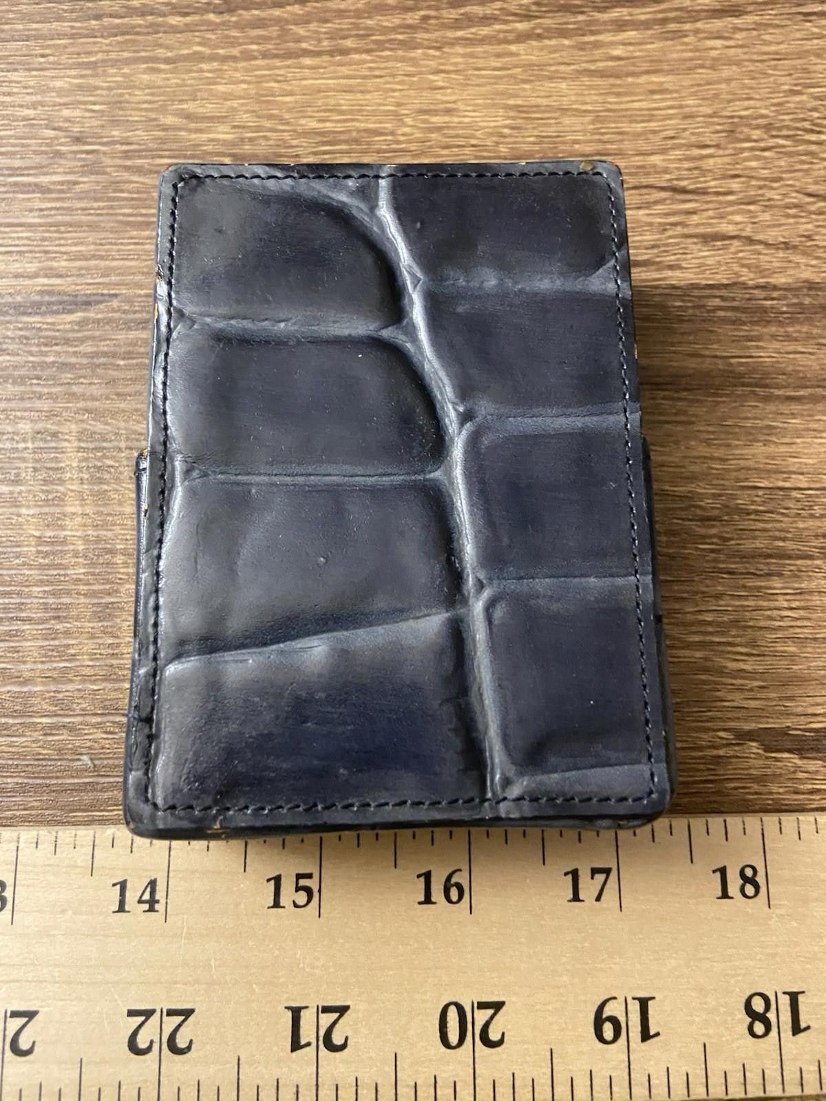 Jean Paul Gaultier Jean Paul Gaultier Gray Crocodile Leather Cigarette Case Box Size ONE SIZE - 3 Thumbnail