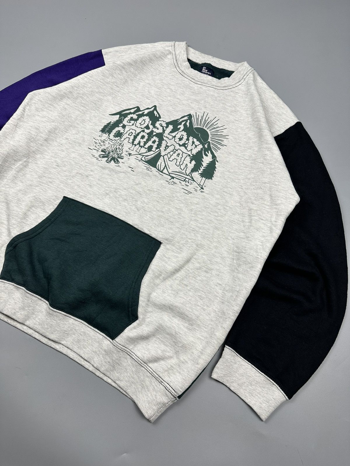 go slow caravan Vintage Go Slow Caravan Multi Colour Sweat Shirt Size US XXL / EU 58 / 5 - 3 Thumbnail