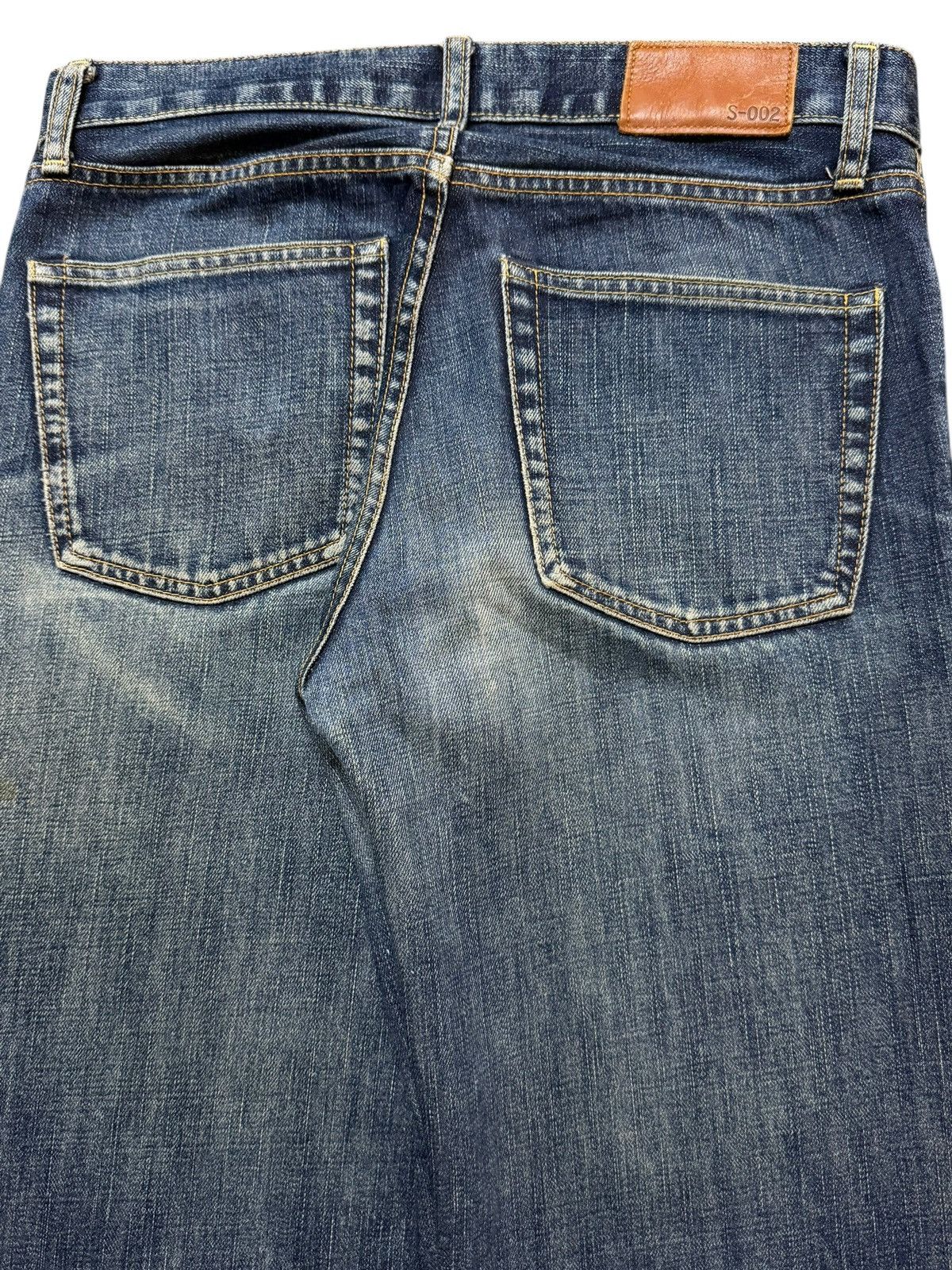 Uniqlo Vintage Y2K Uniqlo Blue Faded Wash Whisker Straight Loose Size US 30 / EU 46 - 5 Thumbnail