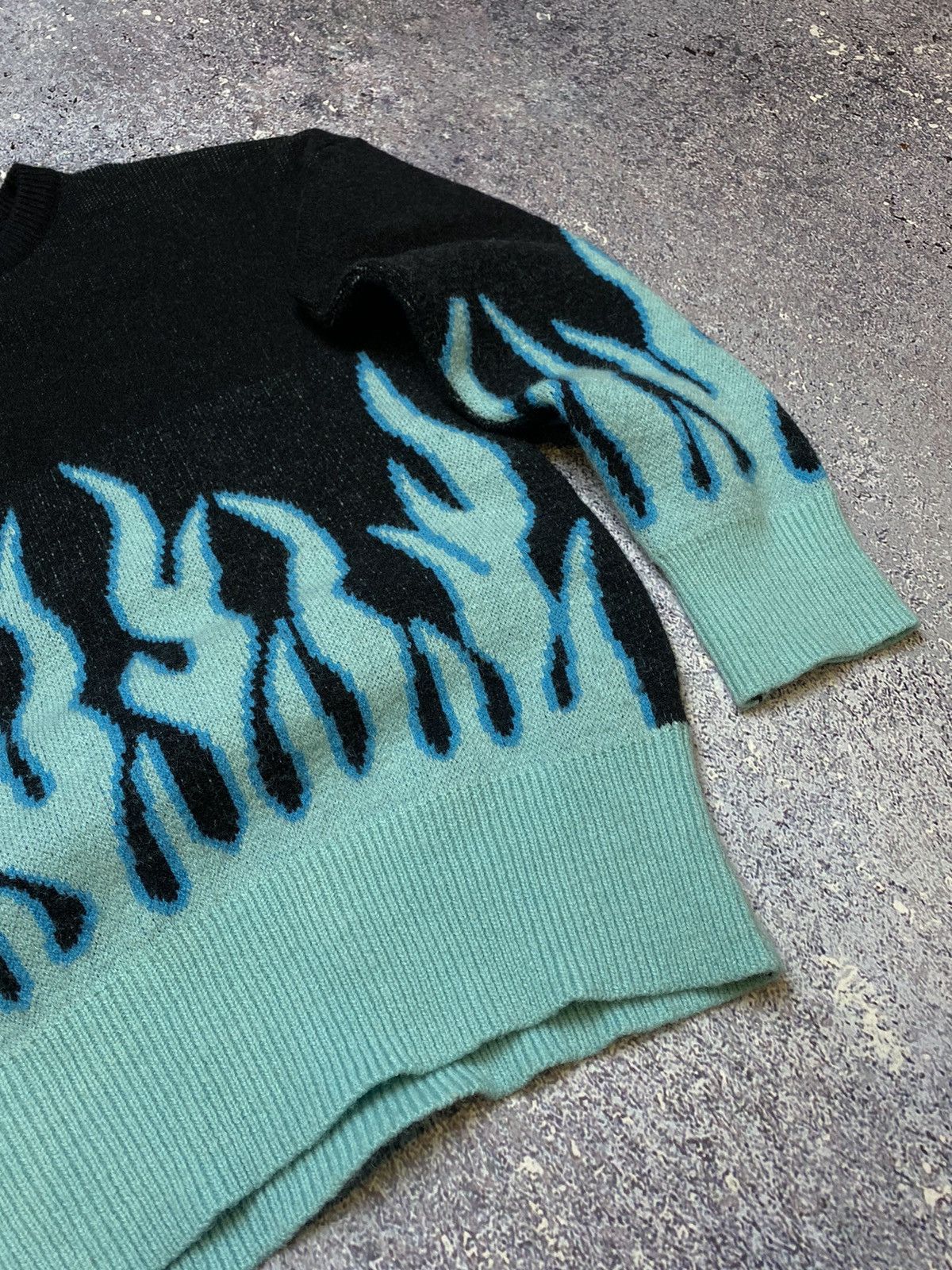 Japanese Brand 💥CRAZY Y2K FLAME KNIT SWEATER Size US S / EU 44-46 / 1 - 6 Thumbnail