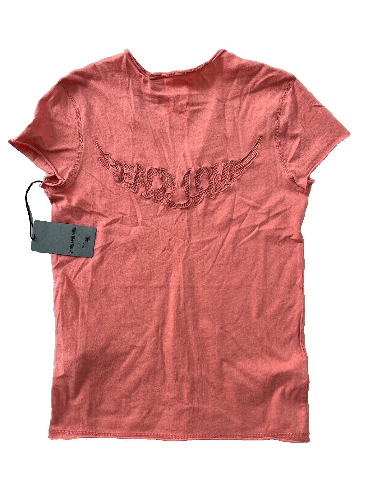 Zadig & Voltaire Zadig & Voltaire Peace Love Fishnet Tee Litchi ( XS ) Size XS / US 0-2 / IT 36-38 - 5 Thumbnail