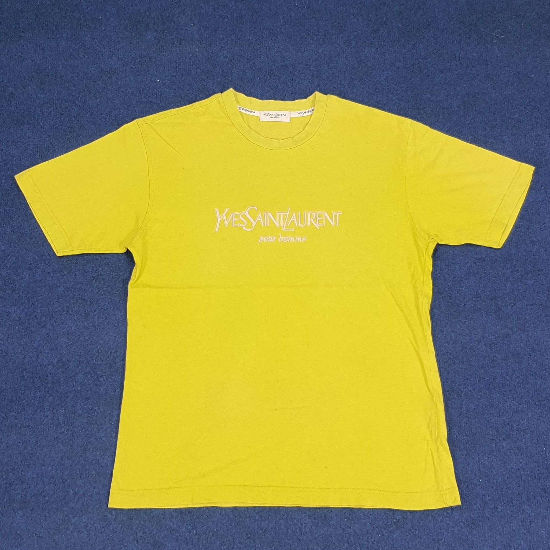 Vintage × Yves Saint Laurent Vintage Yves Saint Laurent Pour Homme Designer Tshirt Size US M / EU 48-50 / 2 - 1 Thumbnail