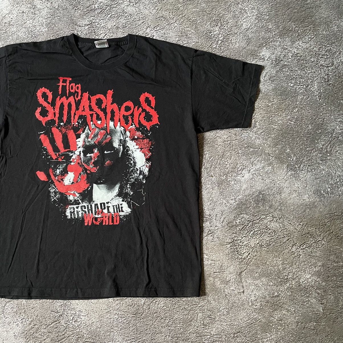 Vintage Vintage Y2K Graphic Tee Blood Abstract Creepy Face Washed XL Size US XL / EU 56 / 4 - 2 Thumbnail