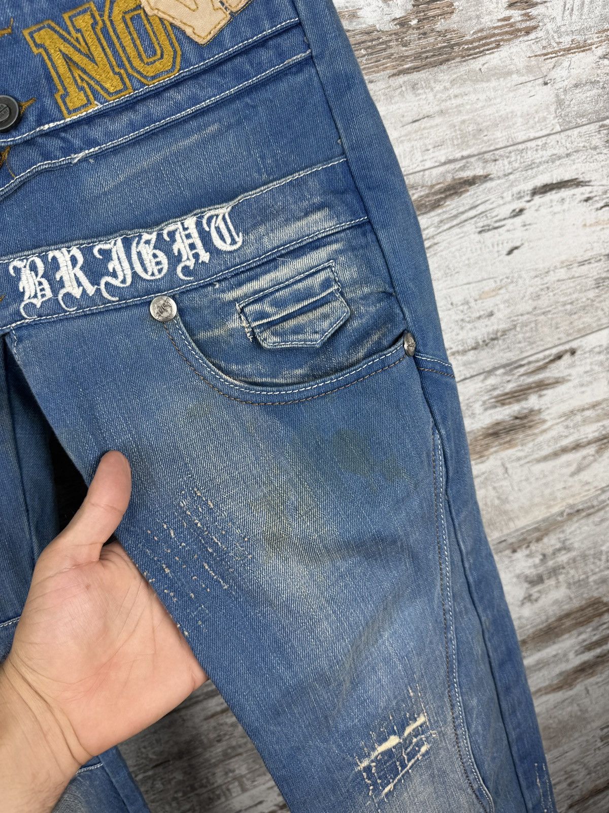 Hysteric Glamour Mens Vintage Hysteric Glamour avant garde pants denim jeans Size US 31 - 5 Thumbnail