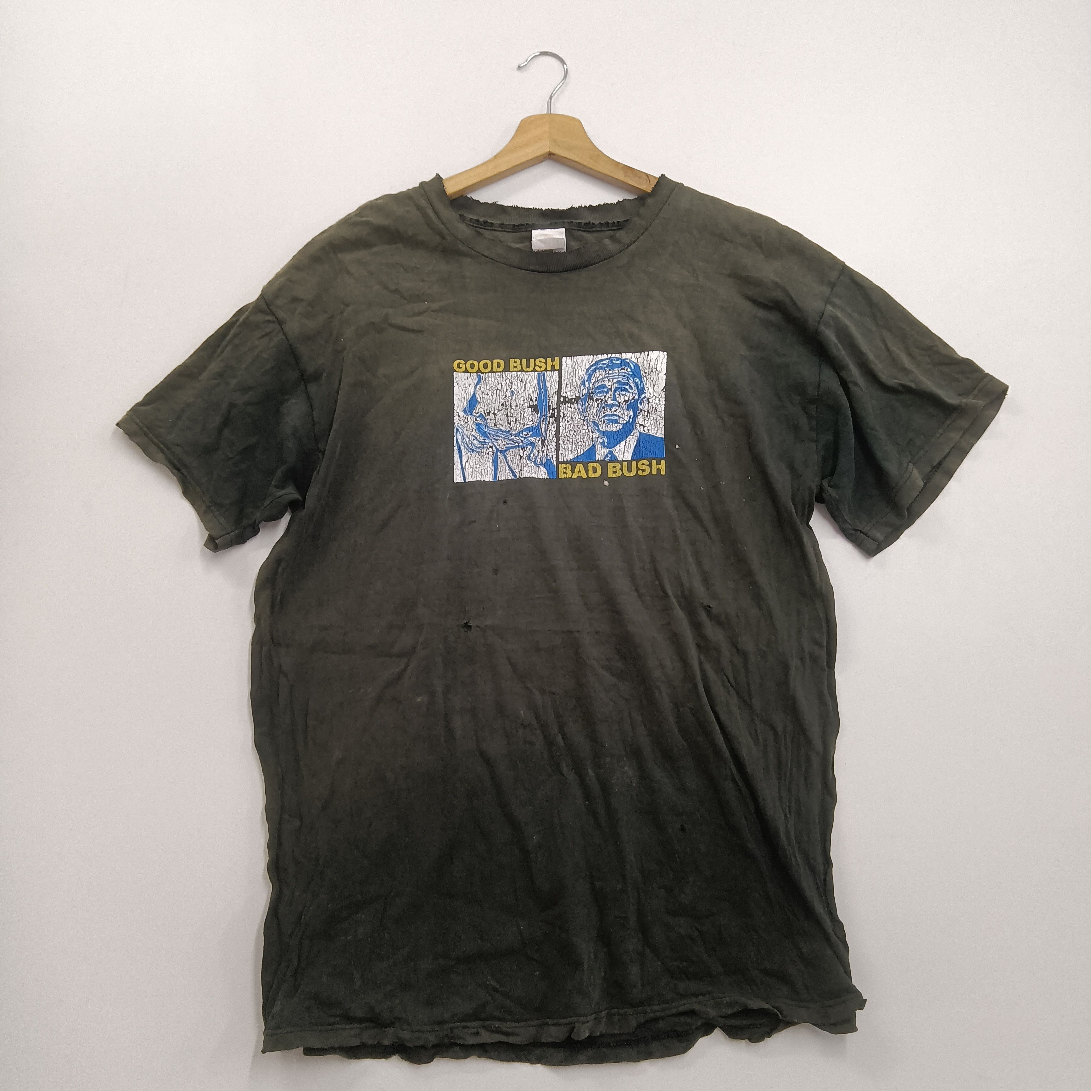 Fruit Of The Loom × Vintage Vintage Good Bush Vs Bad Bush Distressed #C Size US L / EU 52-54 / 3 - 1 Thumbnail