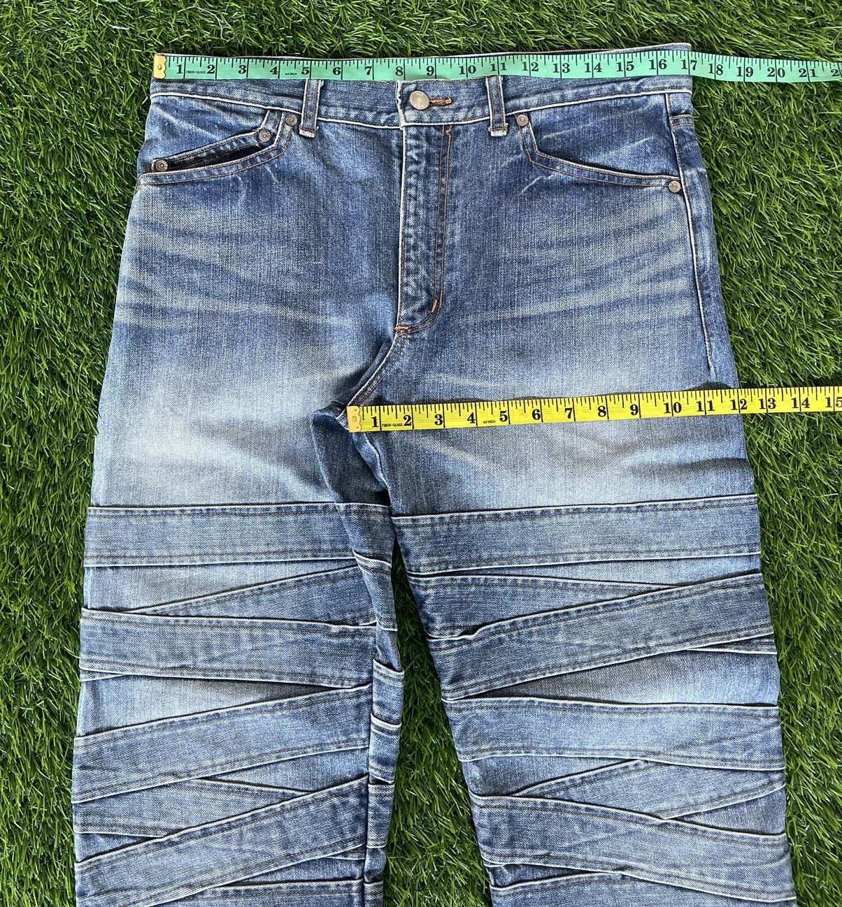 Undercover × Vandalize Vintage 90s🔥VANDALIZE✖️UNDERCOVER🔥Double PatchWork Denim Size US 34 / EU 50 - 6 Thumbnail
