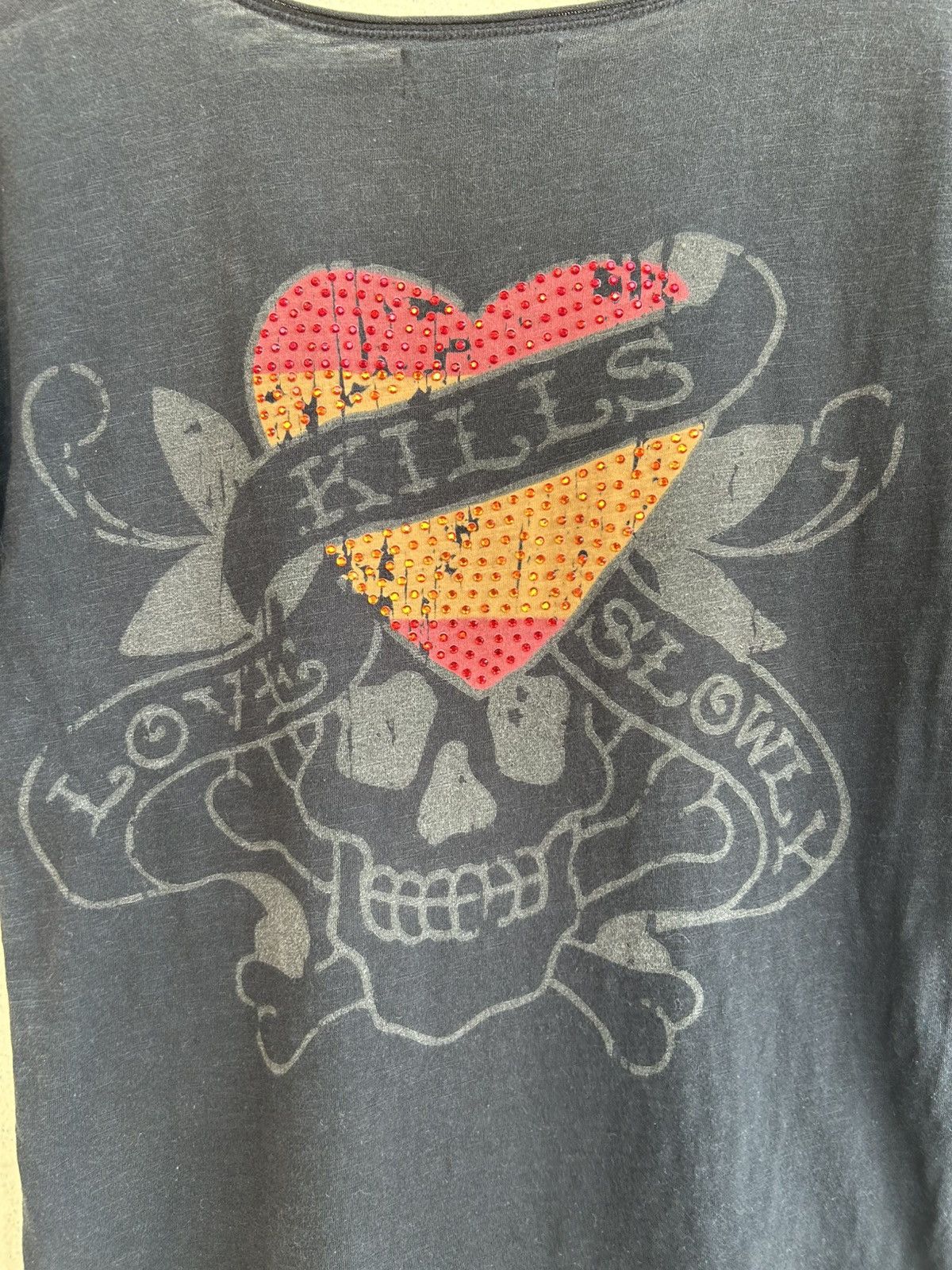 Ed Hardy Love Kills Slowly Ibiza Tshirt Size S / US 4 / IT 40 - 4 Thumbnail
