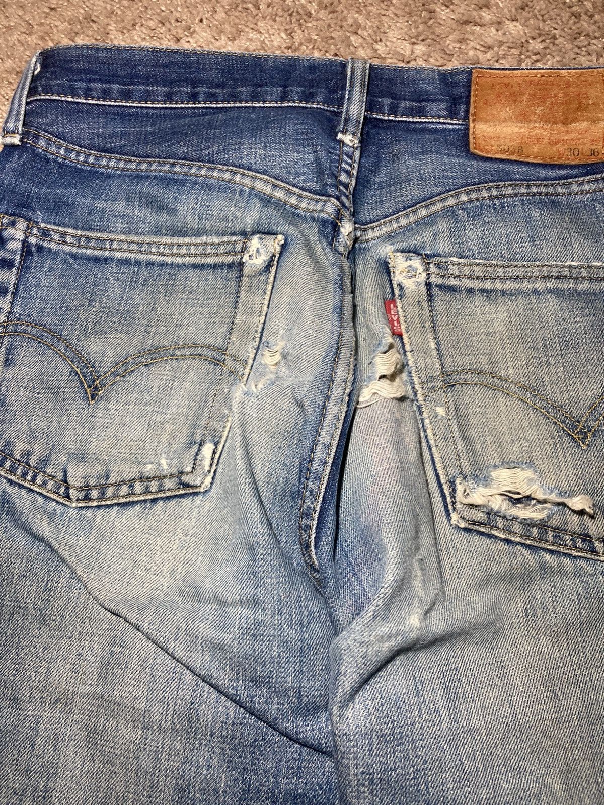 Levi's 1998 Levi's Big E 503B Distressed W30 L31 90s Vintage Faded Size US 30 / EU 46 - 9 Thumbnail