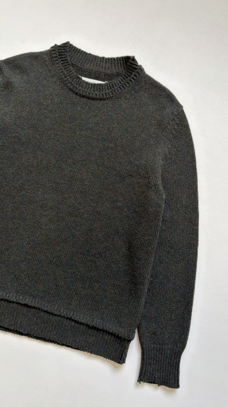 Maison Margiela A/W 21 Distressed Hems Wool Sweater Size US M / EU 48-50 / 2 - 7 Thumbnail