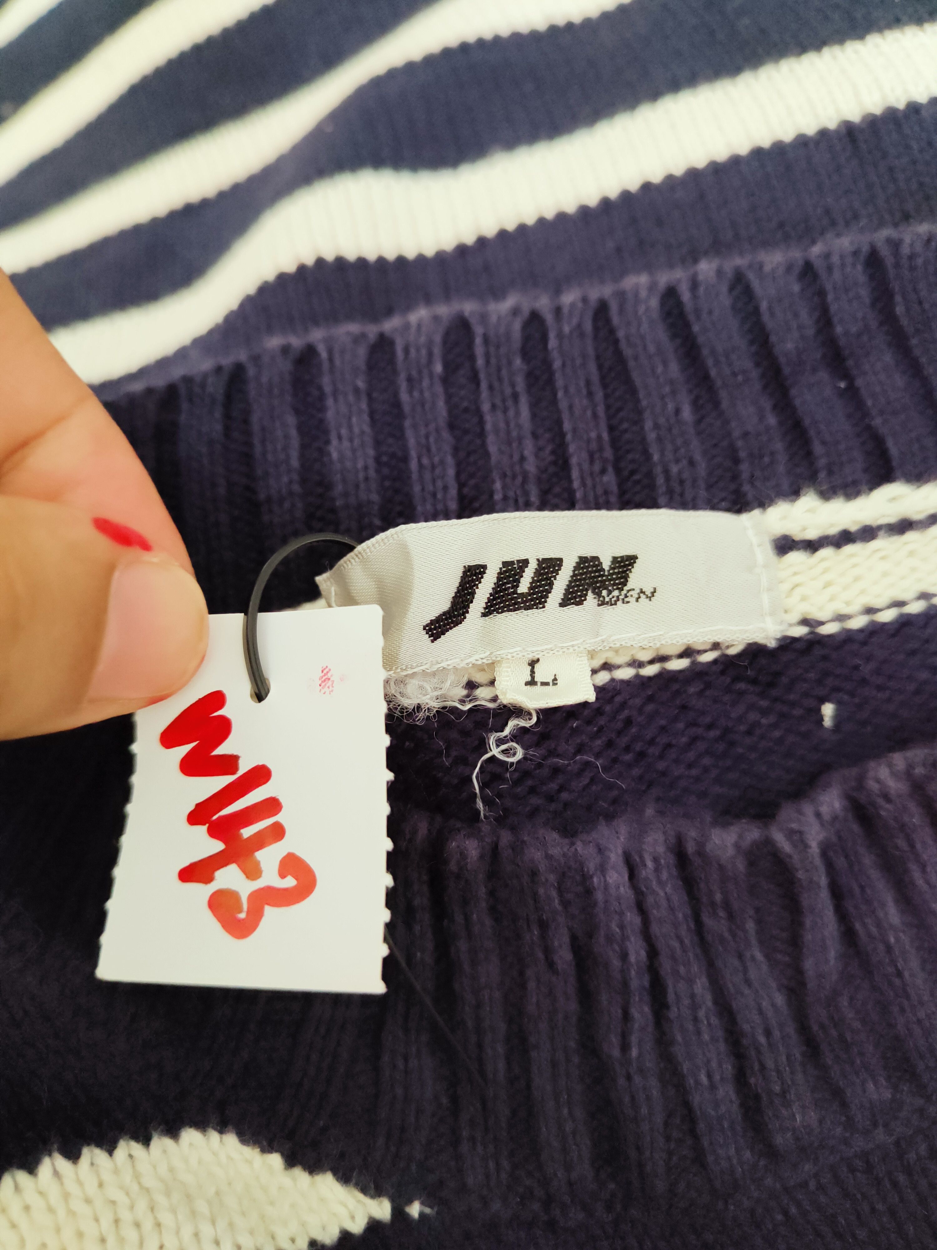 JUN MEN DL Jun Men Stripe like kurt cobain Knitwear #W143 Size US M / EU 48-50 / 2 - 11 Thumbnail