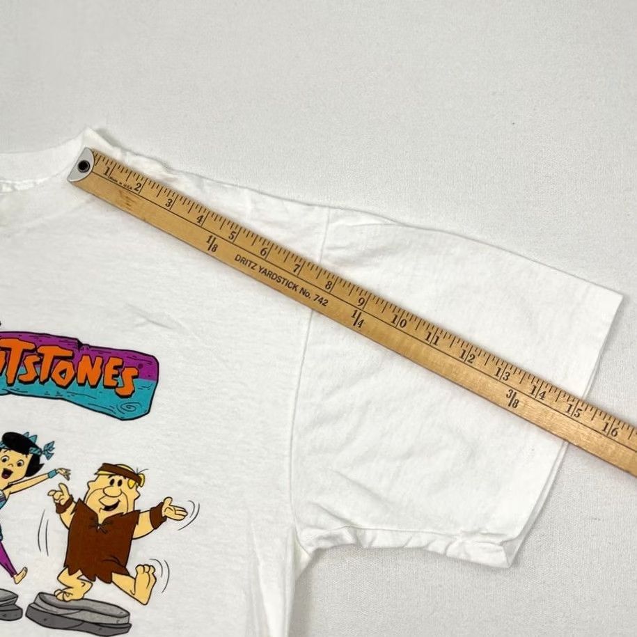 Vintage VTG 90s Flintstones Shirt Womens OS L XL Cropped Graphic Cartoon Single Stitch Size L / US 10 / IT 46 - 6 Thumbnail