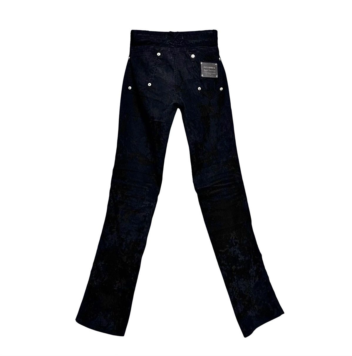Dolce & Gabbana Women's Vintage D&G Black Corduroy Pattern Trousers Velvet Size 26" / US 2 / IT 38 - 1 Thumbnail
