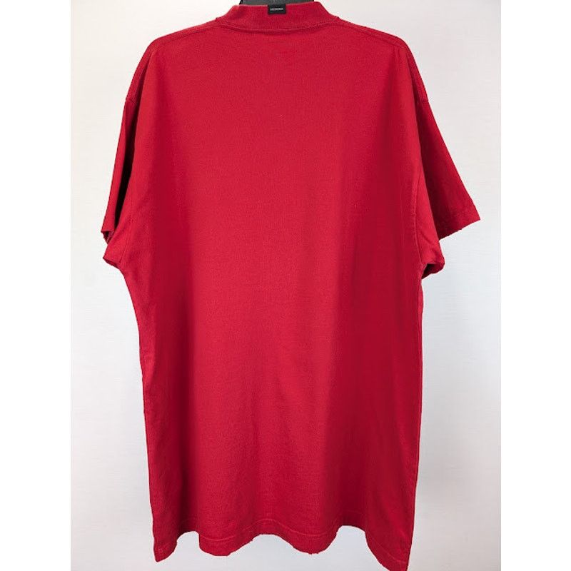 Balenciaga o1rshd1 Oversized T-Shirt in Faded Red Size US M / EU 48-50 / 2 - 10 Thumbnail