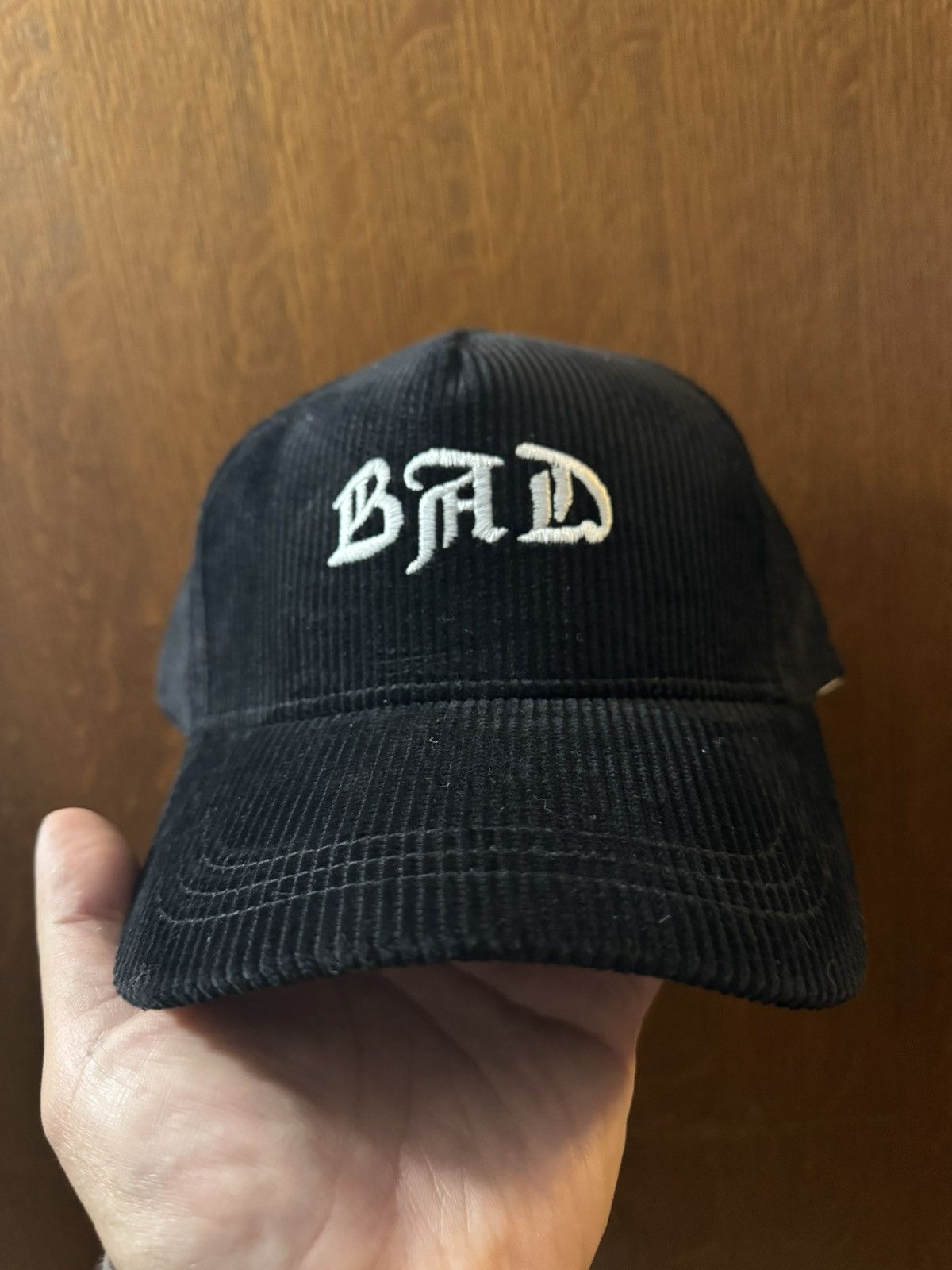 Revenge BAD Bad at Life SnapBack Script Corduroy Black Hat - New Size ONE SIZE - 1 Thumbnail