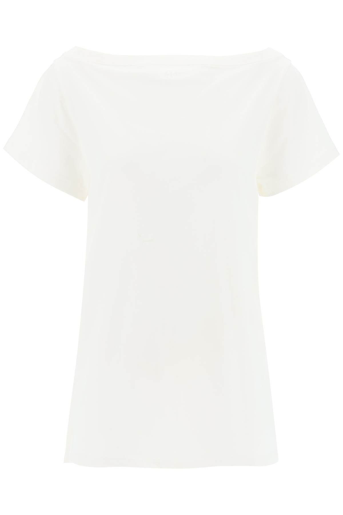image of Courreges Twisted Body T-Shirt in Heritage White, Women's (Size Large)