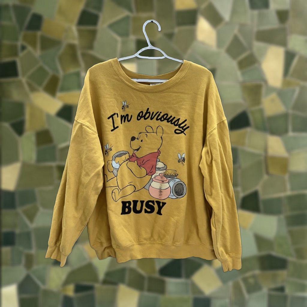 Disney Disney Womens Sweatshirt 3XL Yellow Winnie the Pooh Crewneck Graphic Sweatshirt Casual Winter Fall Spring All Seasons Pullover Disney Girls Womens Size XXL / US 16-18 / IT 52-54 - 1 Thumbnail