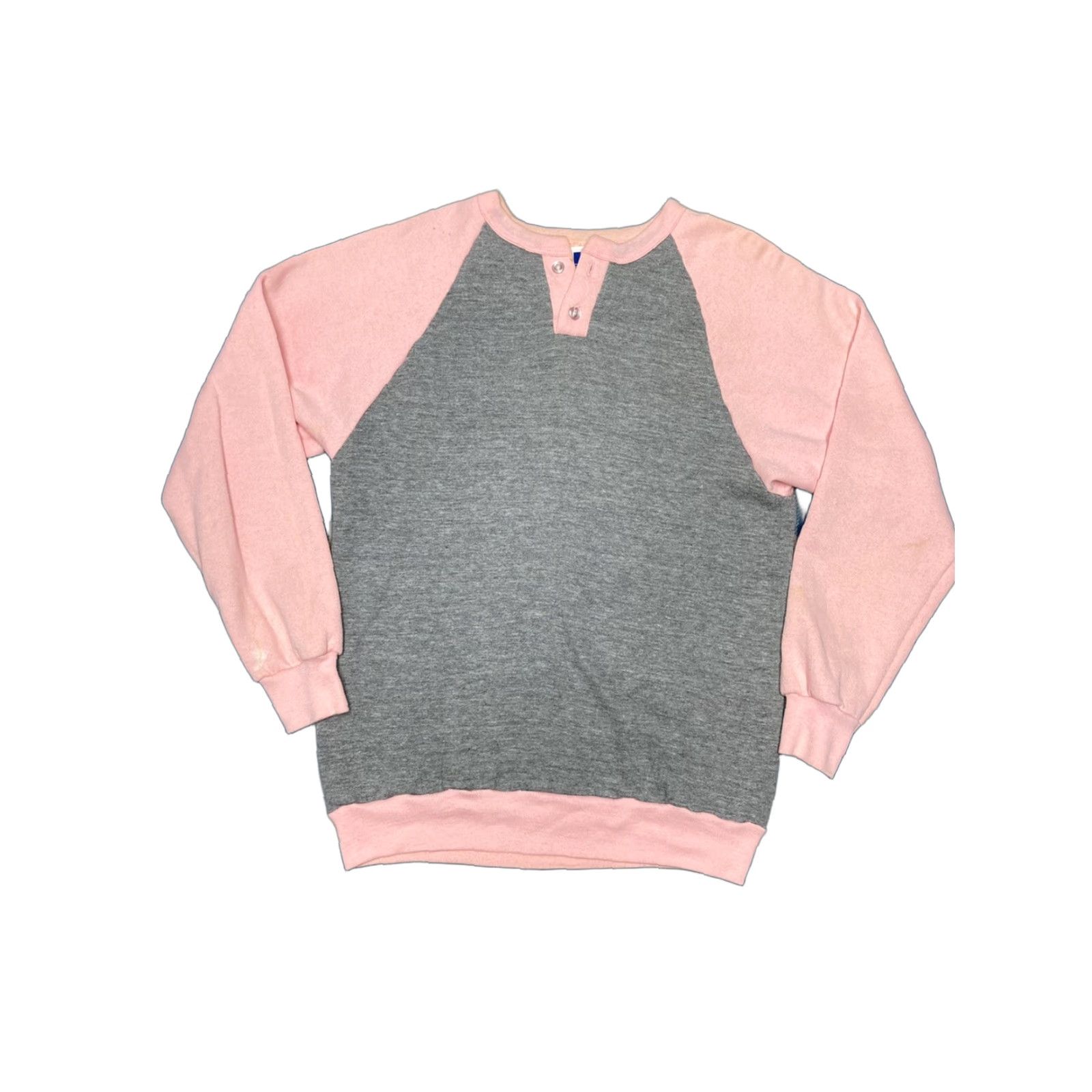 Russell Athletic VINTAGE Russell Athletic Sweatshirt Two Tone Gray Pink Medium Mens 90s Pullover Size US M / EU 48-50 / 2 - 1 Thumbnail