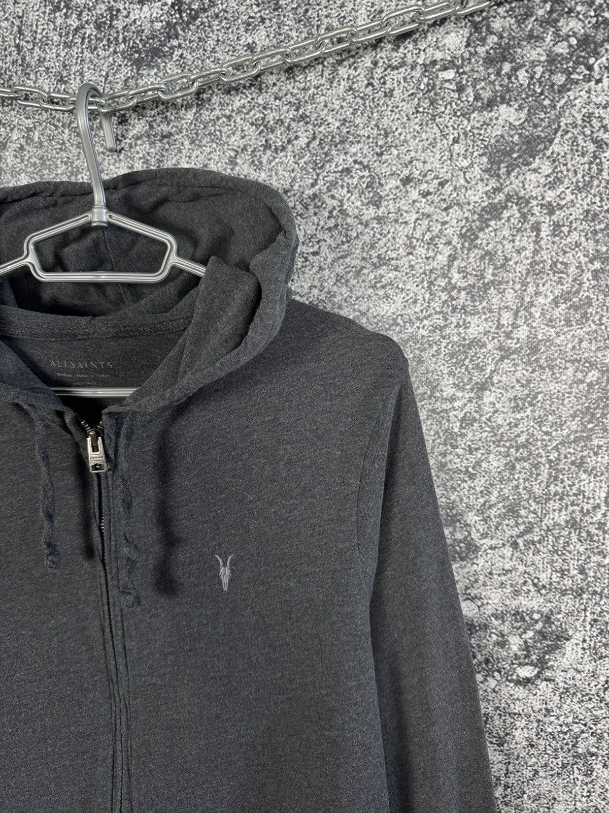 Allsaints Men’s Allsaints Brace Hoody Full Zip Gray Luxury Size M Size US M / EU 48-50 / 2 - 2 Thumbnail