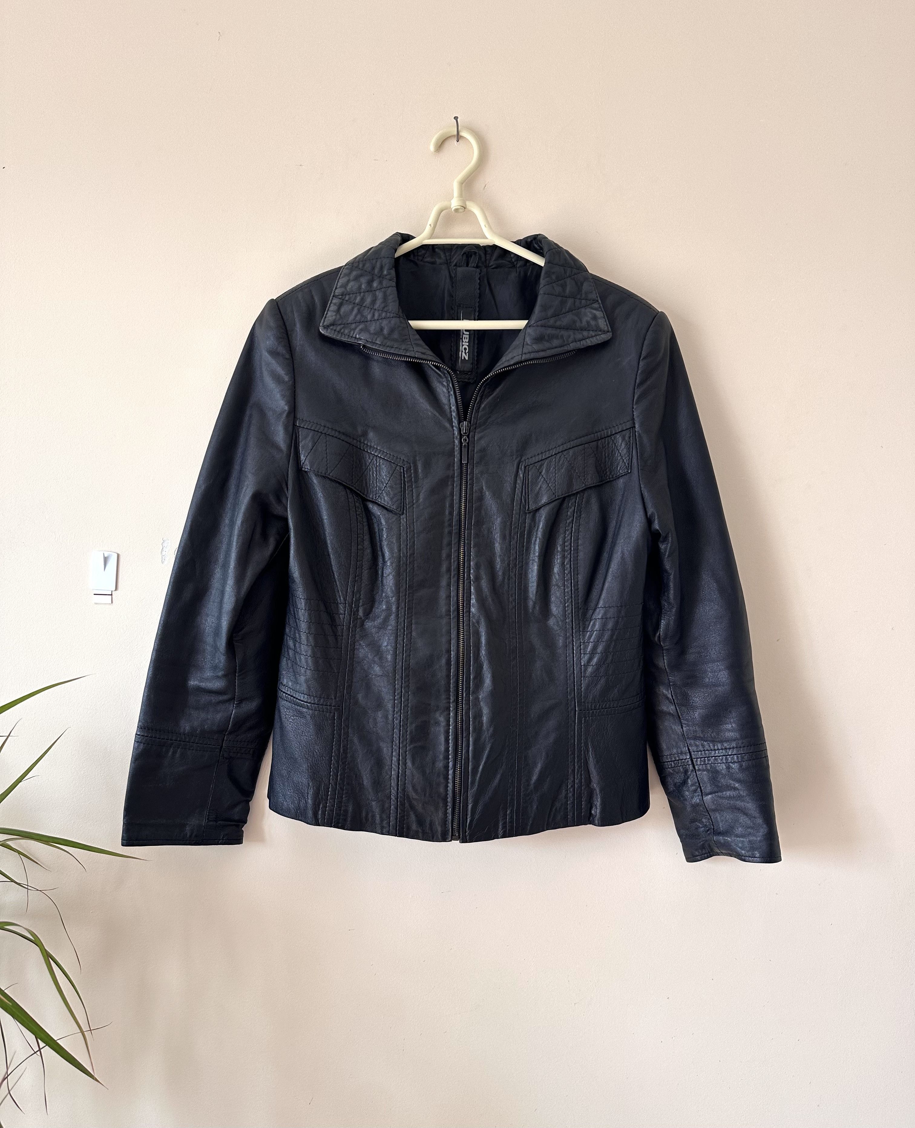 Vintage Vintage Avant Garde women biker boxy leather jacket Size L / US 10 / IT 46 - 7 Thumbnail