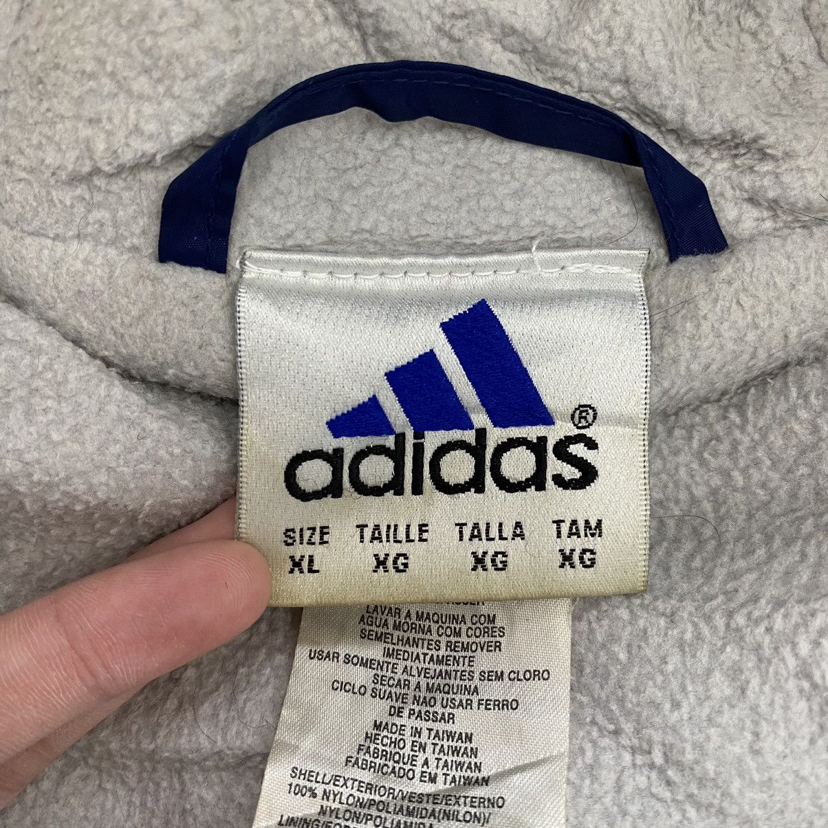 Adidas × Vintage Vintage ADIDAS EQUIPMENT 3 Stripes Side Tape Hooded Blue Size US XL / EU 56 / 4 - 6 Thumbnail