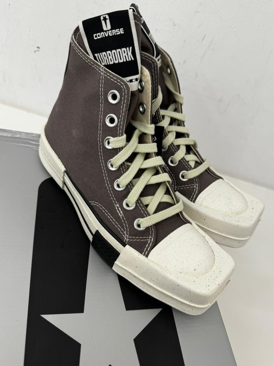 Converse × Rick Owens Drkshdw TURBODRK LACELESS Size US 5 / IT 35 - 1 Thumbnail