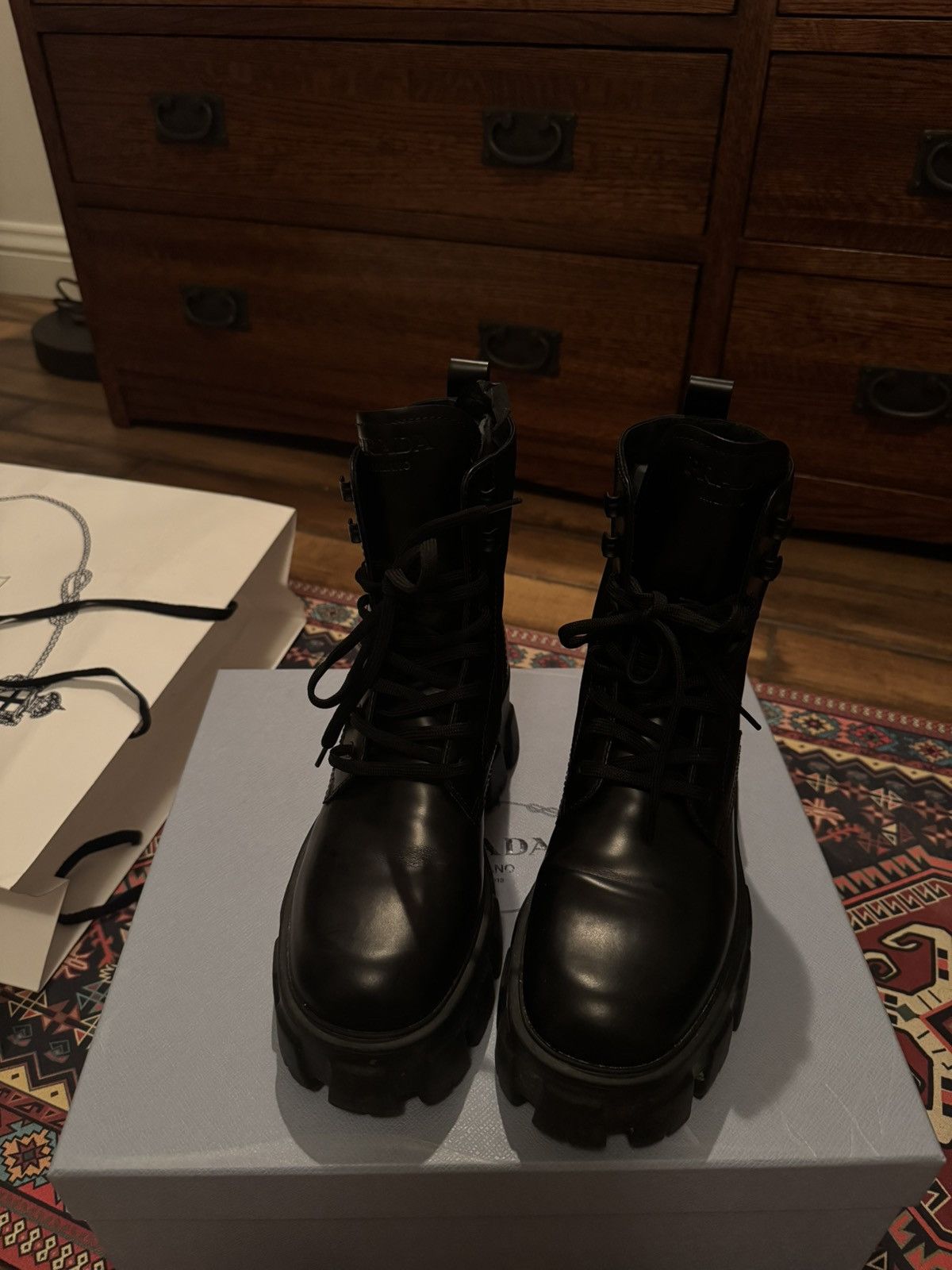 Prada Prada Monolith Combat Boots with pouches Size US 8 / IT 38 - 5 Thumbnail
