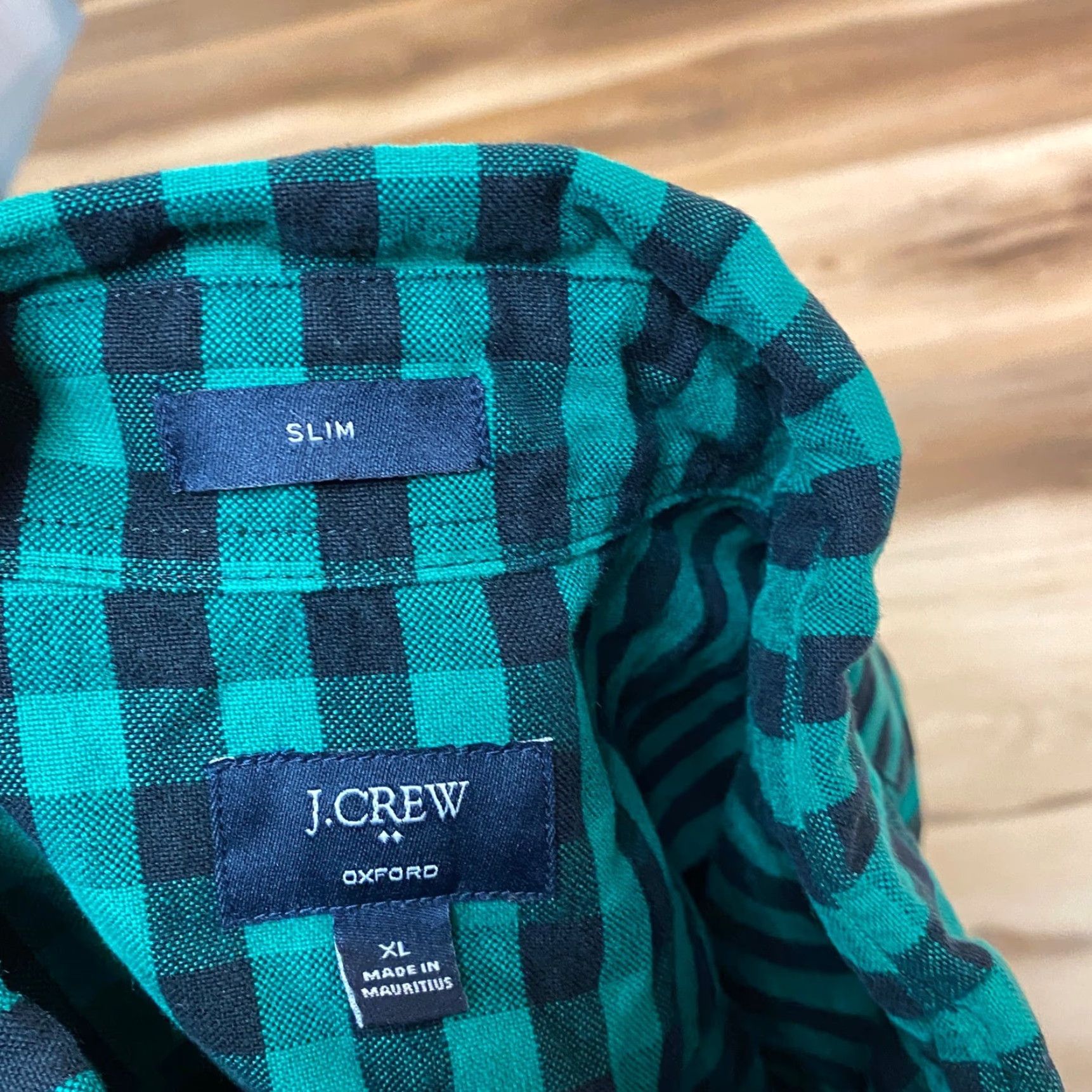 J.Crew J.Crew Shirt Mens XL Slim Fit Oxford Buffalo Check Green Black Long Sleeve Size US XL / EU 56 / 4 - 2 Thumbnail