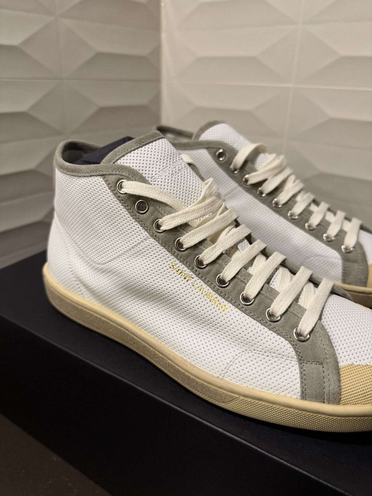 Saint Laurent Paris 🔥 Saint Laurent Paris SL39 Mid Top - Size 42 US 9 Size US 9 / EU 42 - 3 Thumbnail