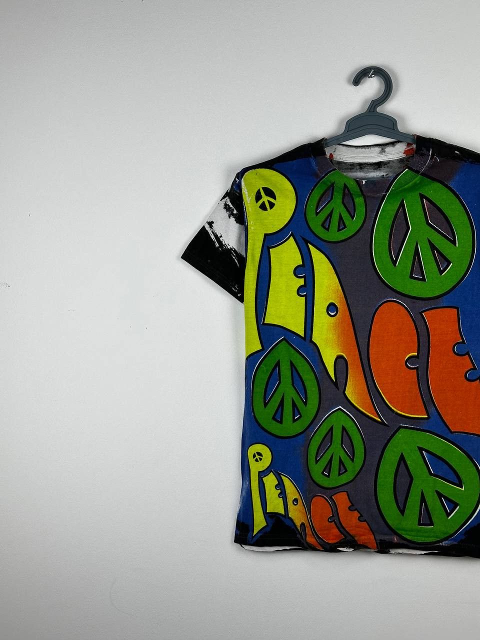 Vintage Vintage 90s Peace Hippie Tie Dye AOP T shirt M Size US M / EU 48-50 / 2 - 2 Thumbnail