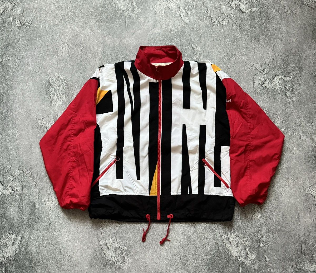 Adidas × Vintage Adidas M all printed multicolour zip bomber olympic jacket Size US M / EU 48-50 / 2 - 9 Thumbnail