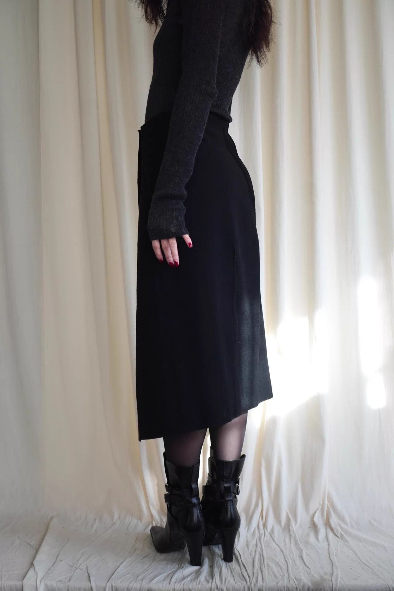 Jil Sander Jil Sander 2000s Gold Structured Wool Skirt Size 24" / US 00 / IT 34 - 3 Thumbnail