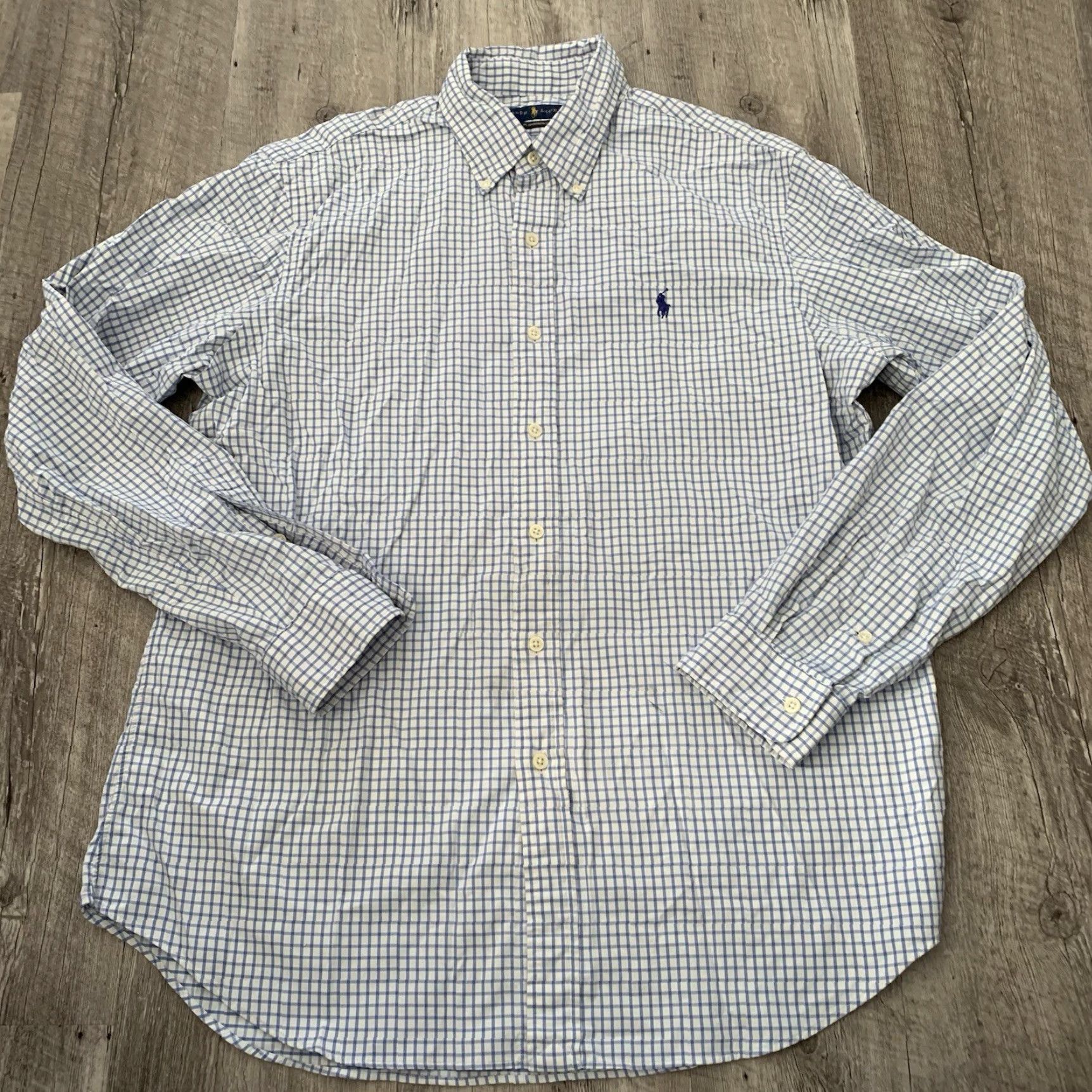 Ralph Lauren Ralph Lauren Performance Shirt Mens Large Classic Blue Plaid Button Down Size US L / EU 52-54 / 3 - 7 Thumbnail