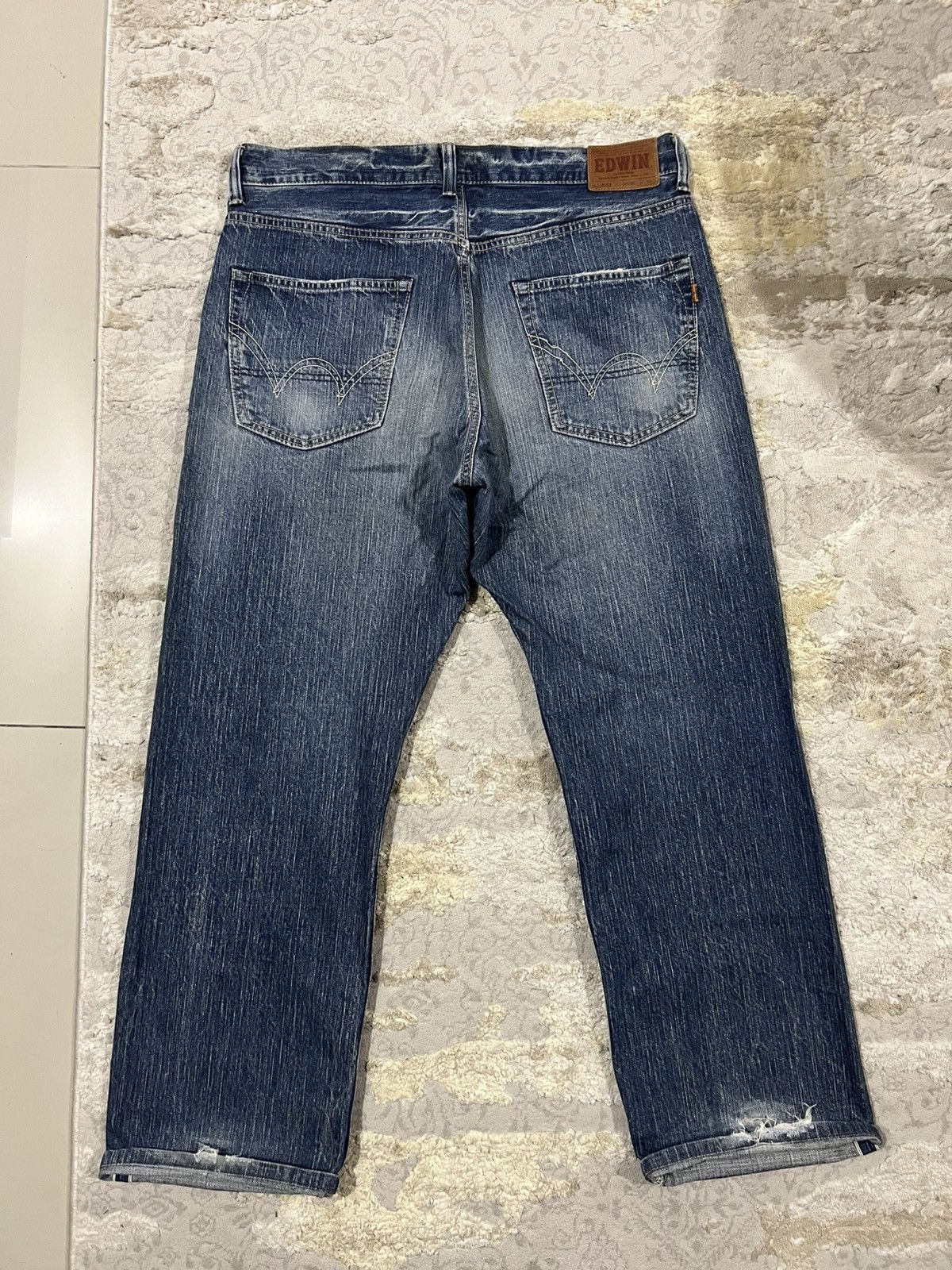 Samurai Jeans ED-80 Nihon Men Selvaged 13.5oz Organic Mud Wash Dirty Denim Size US 36 / EU 52 - 3 Thumbnail
