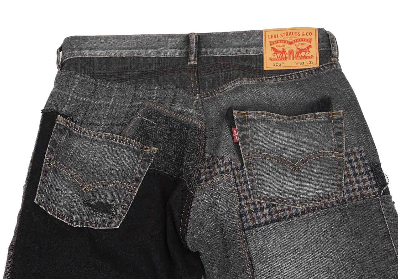 Junya Watanabe Black Custom Patchwork Denim Pants Size M Size US 34 / EU 50 - 13 Thumbnail
