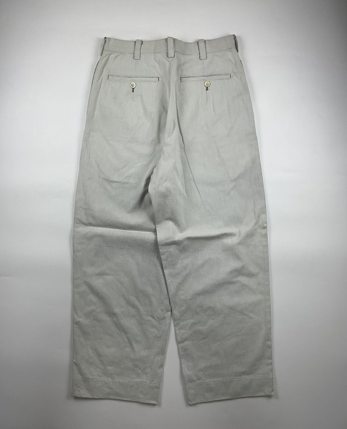 Yohji Yamamoto Ys for Men - Yohji Yamamoto S/S'95 Pinstripe Wide Pants Size US 30 / EU 46 - 2 Thumbnail