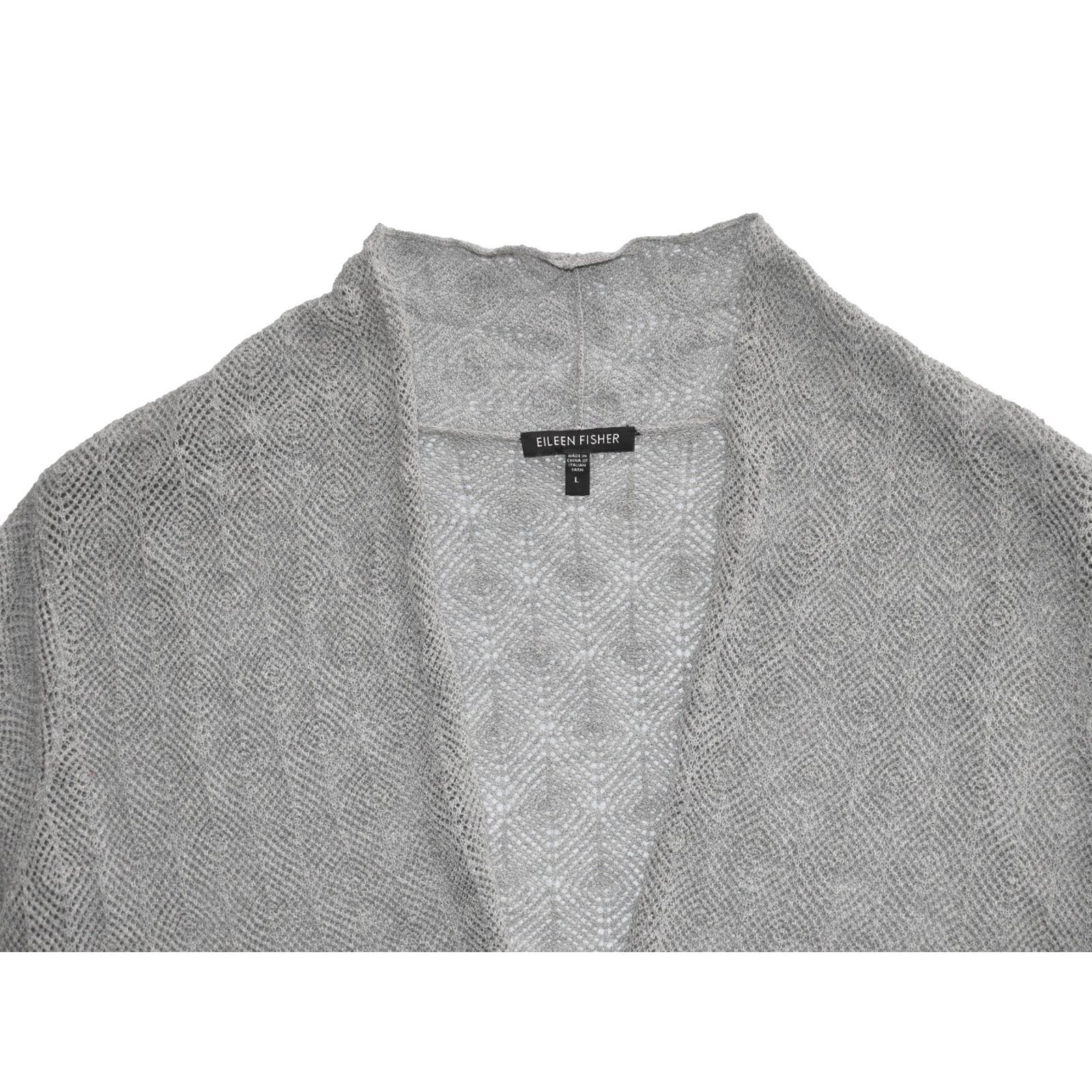 Eileen Fisher EILEEN FISHER Wool Knit Open Front Long Cardigan Sweater L Size L / US 10 / IT 46 - 4 Thumbnail