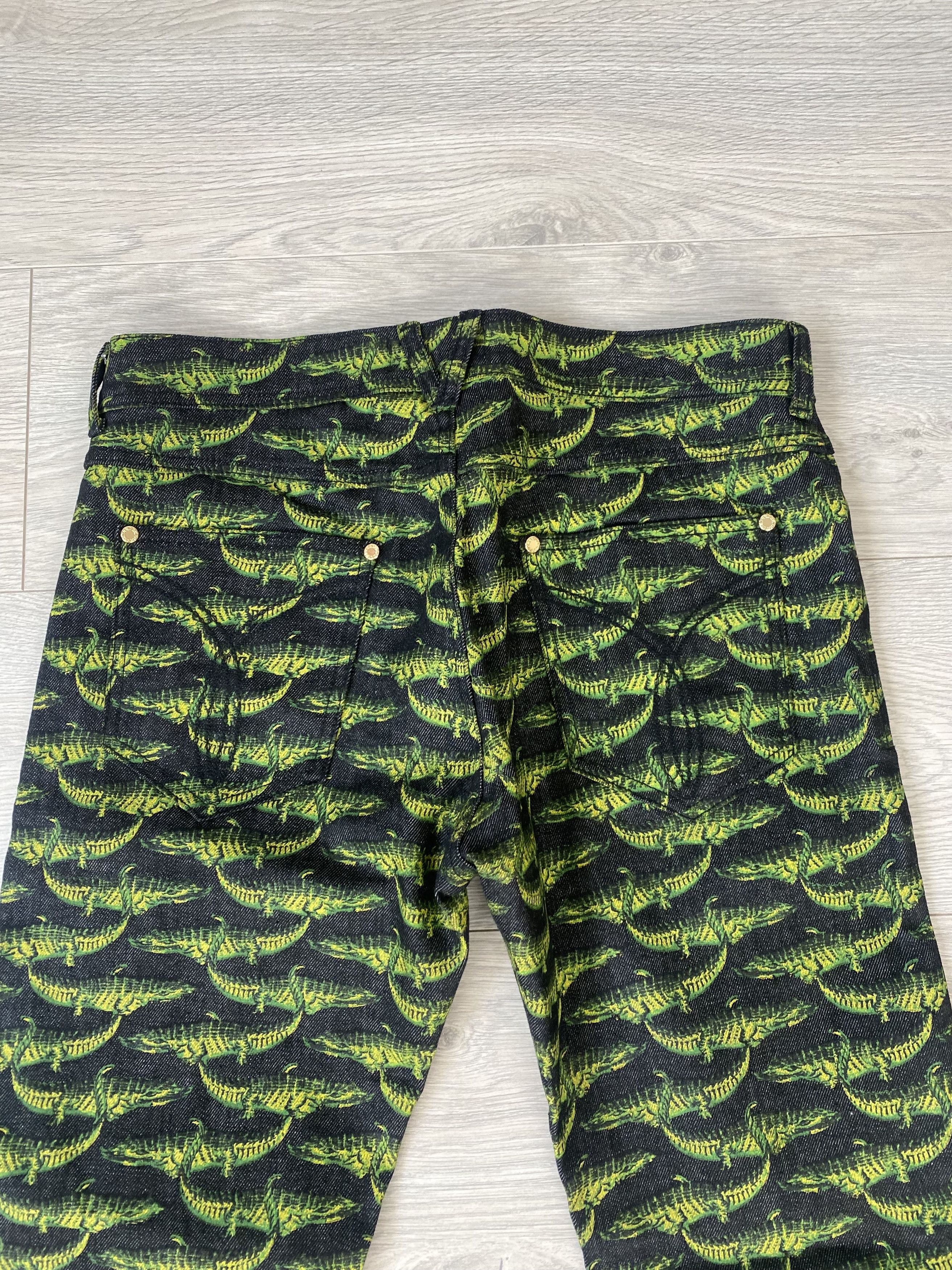 Versace FW11 Versace X H&M Crocodile All Over Printed Denim Pants Size US 31 - 6 Thumbnail
