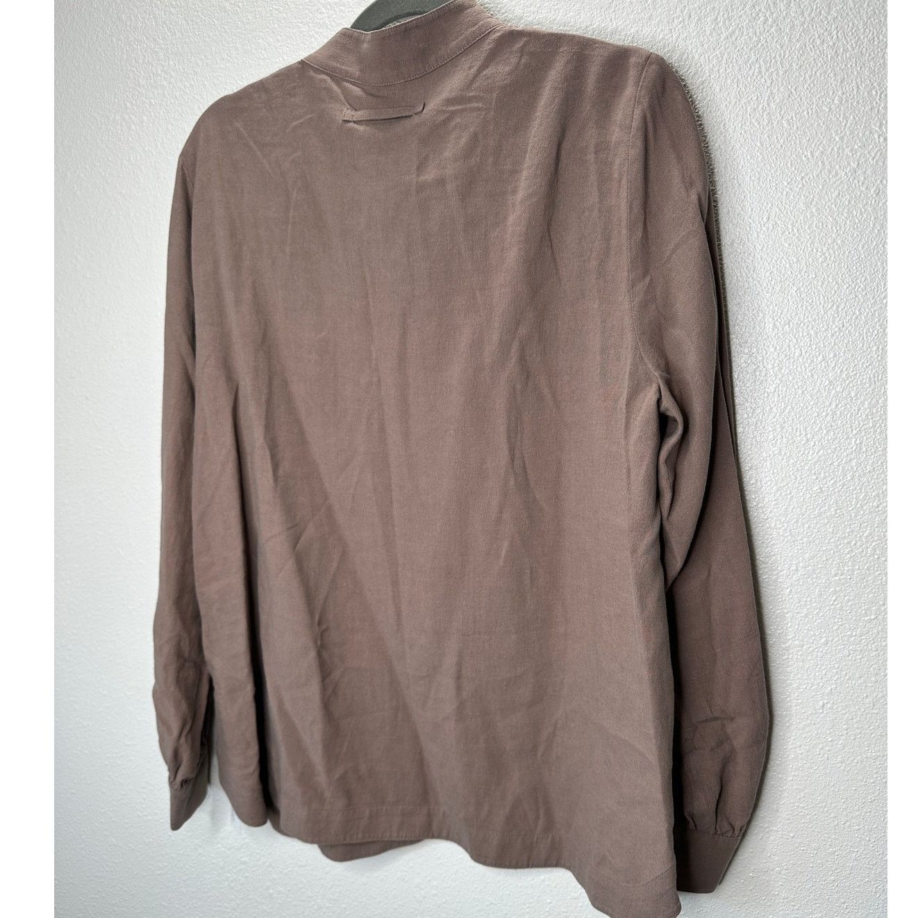 Other NWT Poetry Brown Funnel Neck Button Long Sleeve Blouse 12 Size XL / US 12-14 / IT 48-50 - 10 Thumbnail
