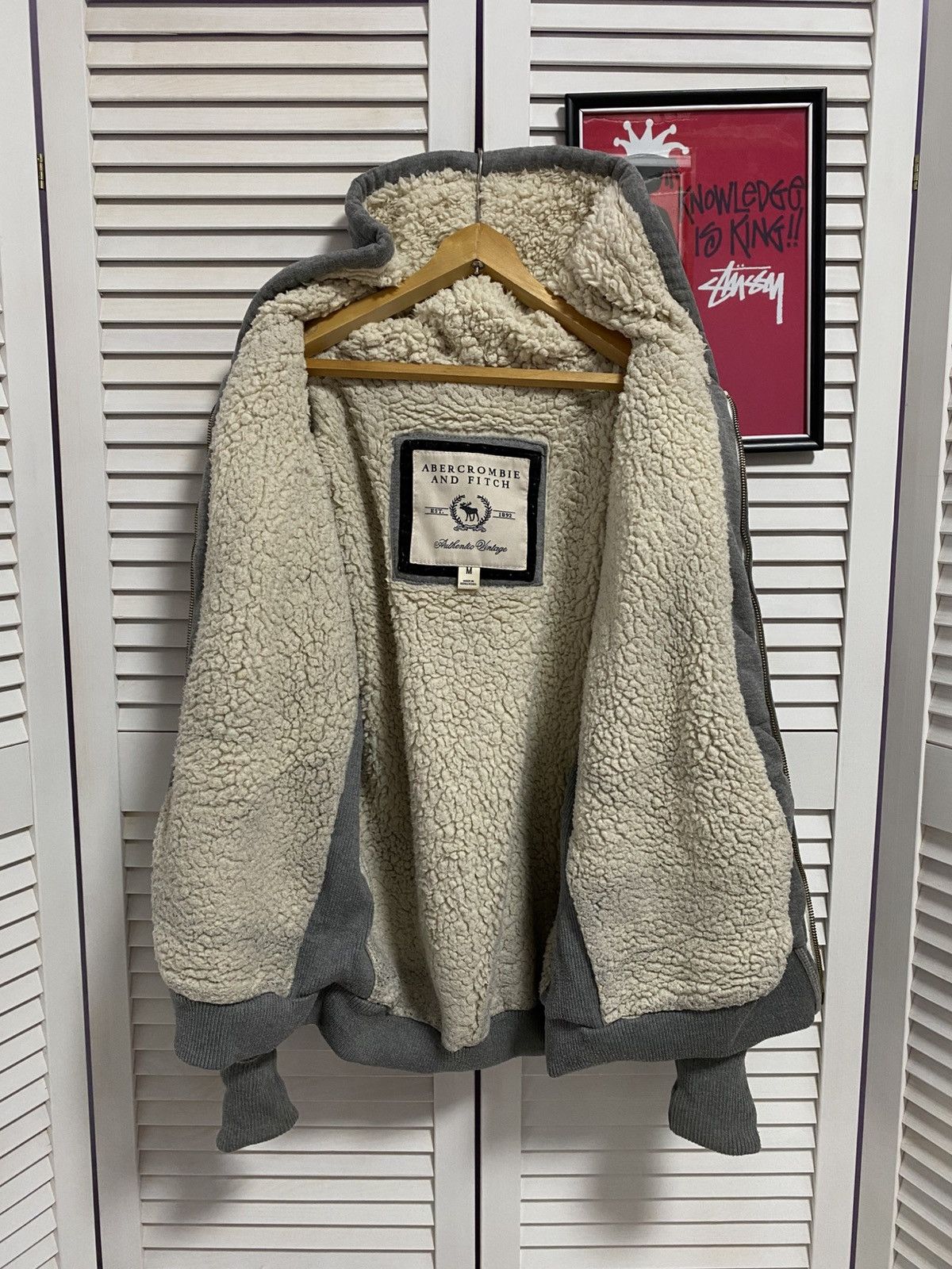 Abercrombie & Fitch Vintage Hoodie Abercrombie Fitch Sherpa Fleece Winter Jacket Size US M / EU 48-50 / 2 - 4 Thumbnail