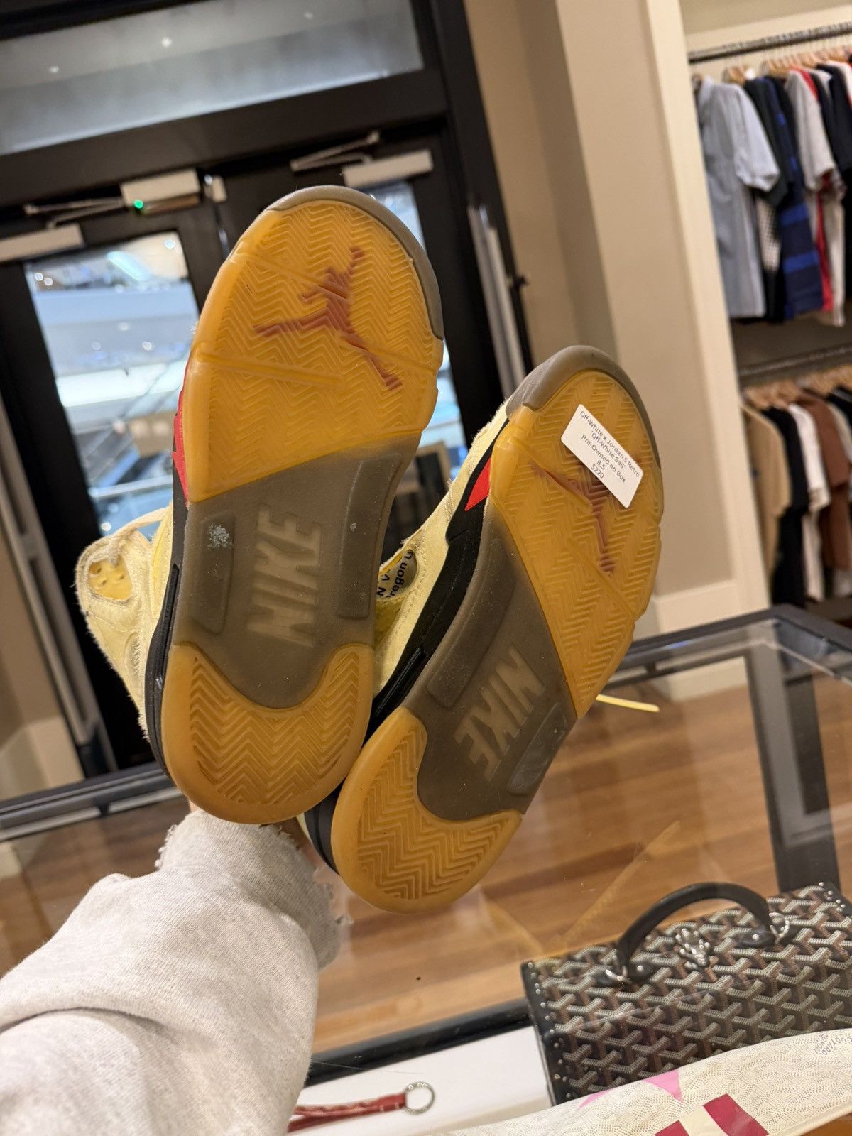 Jordan Brand × Off-White Off-White x Jordan 5 Retro ‘Off-White Sail’ Size US 8.5 / EU 41-42 - 7 Thumbnail