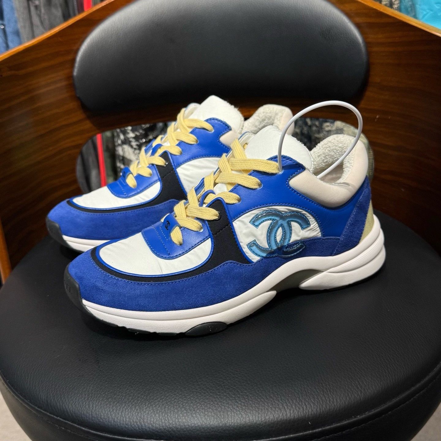 Chanel Chanel Blue Lowtop Sneakers 37 Women Size US 6.5 / IT 36.5 - 1 Thumbnail