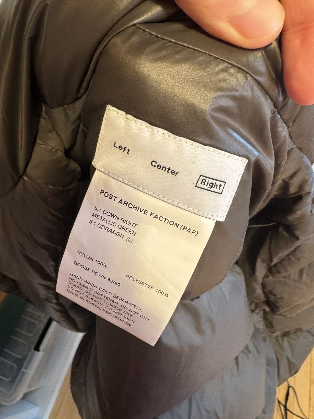 POST ARCHIVE FACTION (PAF) PAF 5.1 Right Down Jacket Size US L / EU 52-54 / 3 - 10 Thumbnail