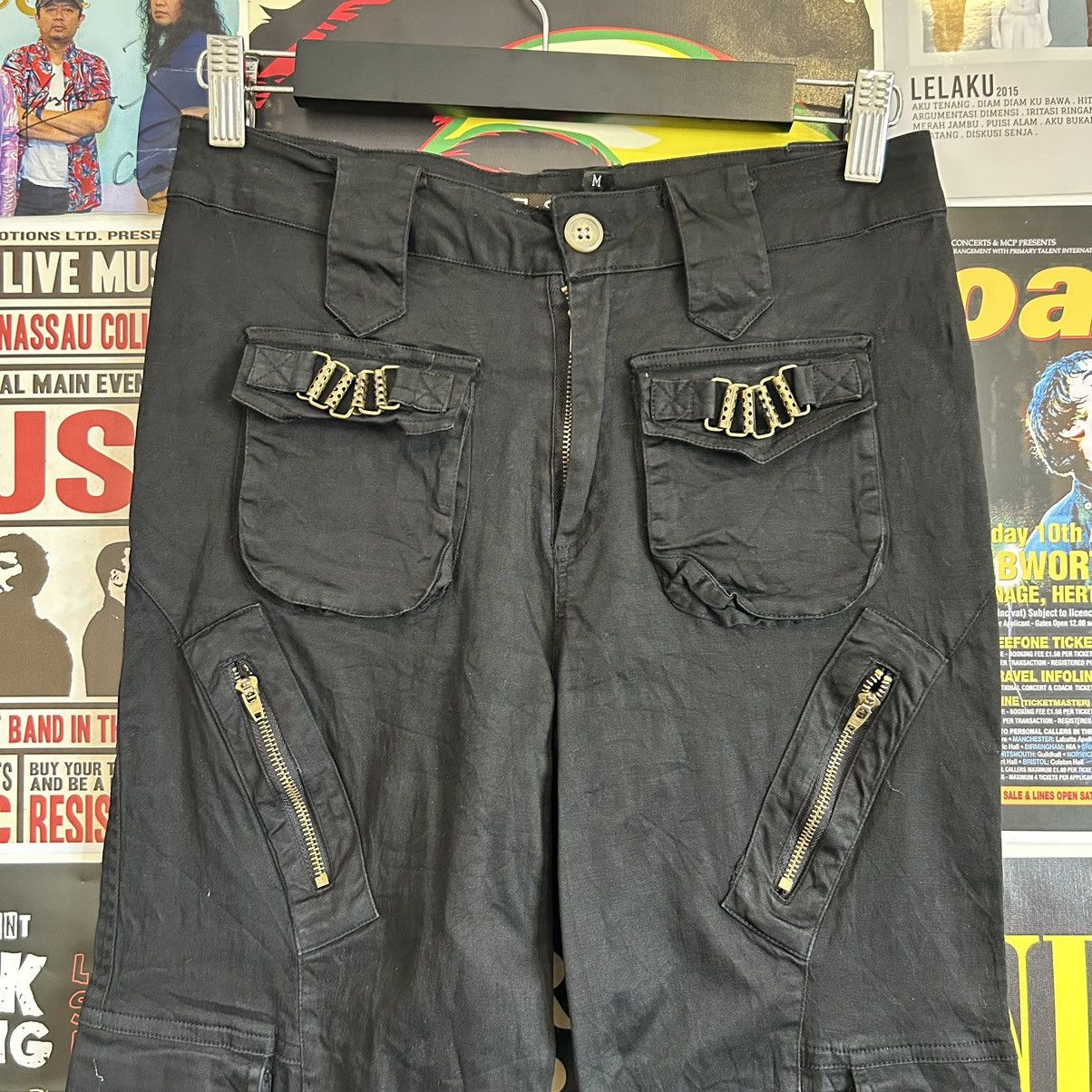 Vintage Vintage E.S.L Punk Rave Goth Stretchable Pants Size US 29 - 2 Thumbnail