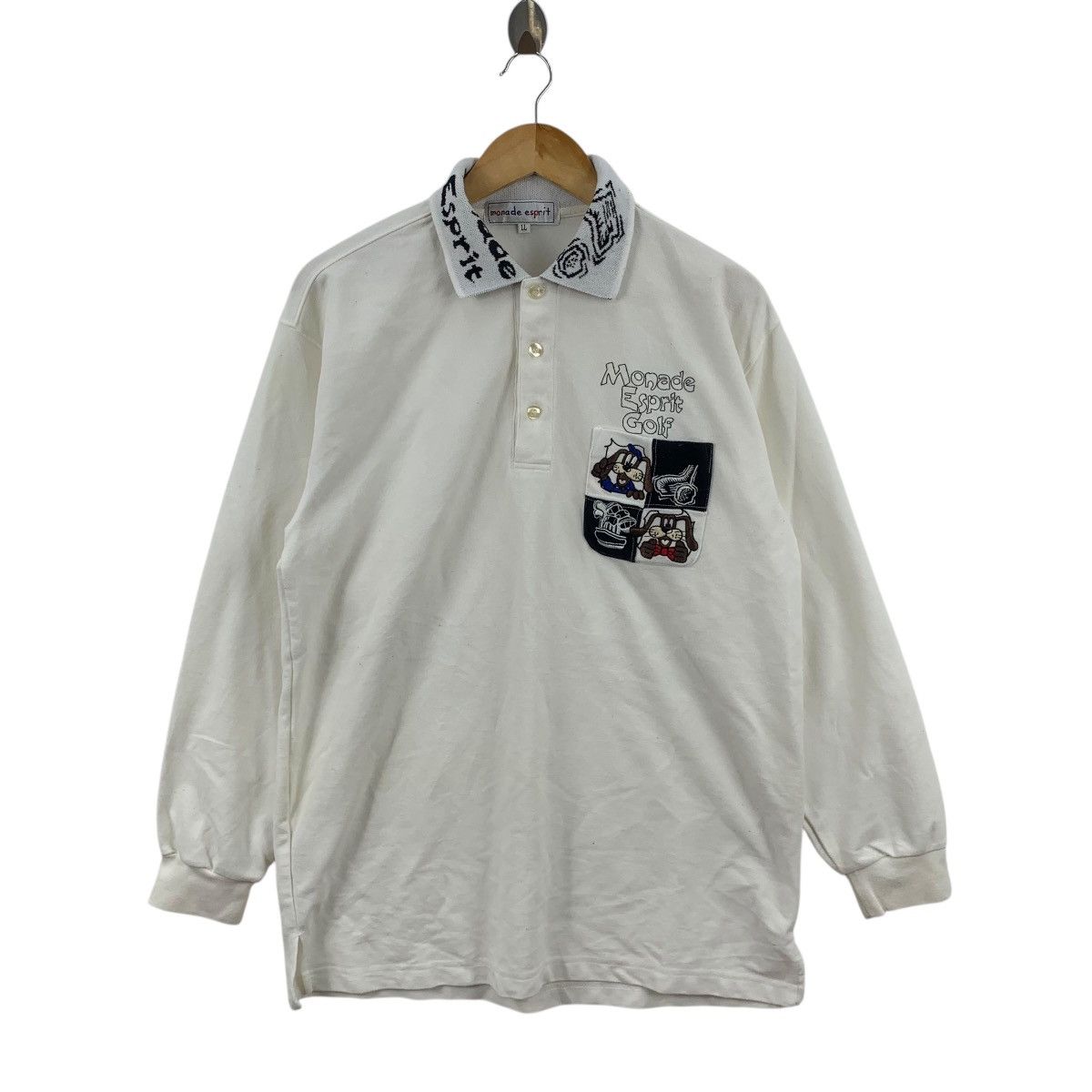 Esprit Vintage MONADE ESPRIT GOLF Dog Cartoon Pocket Polo Tee Size L / US 10 / IT 46 - 4 Thumbnail