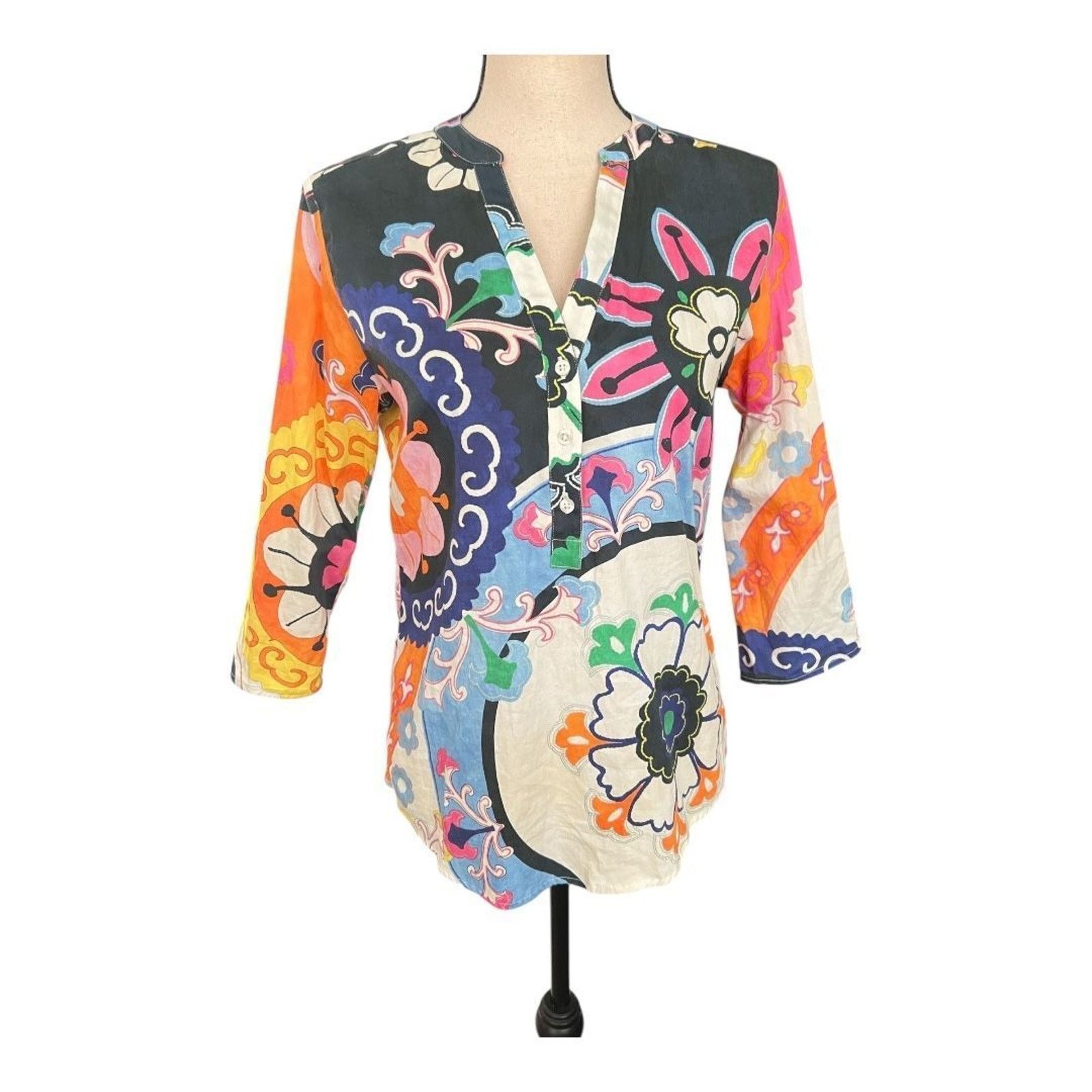 Vilagallo Nwt Vilagallo Colored Floral Print Top Size 34( US XS) Size XS / US 0-2 / IT 36-38 - 1 Thumbnail