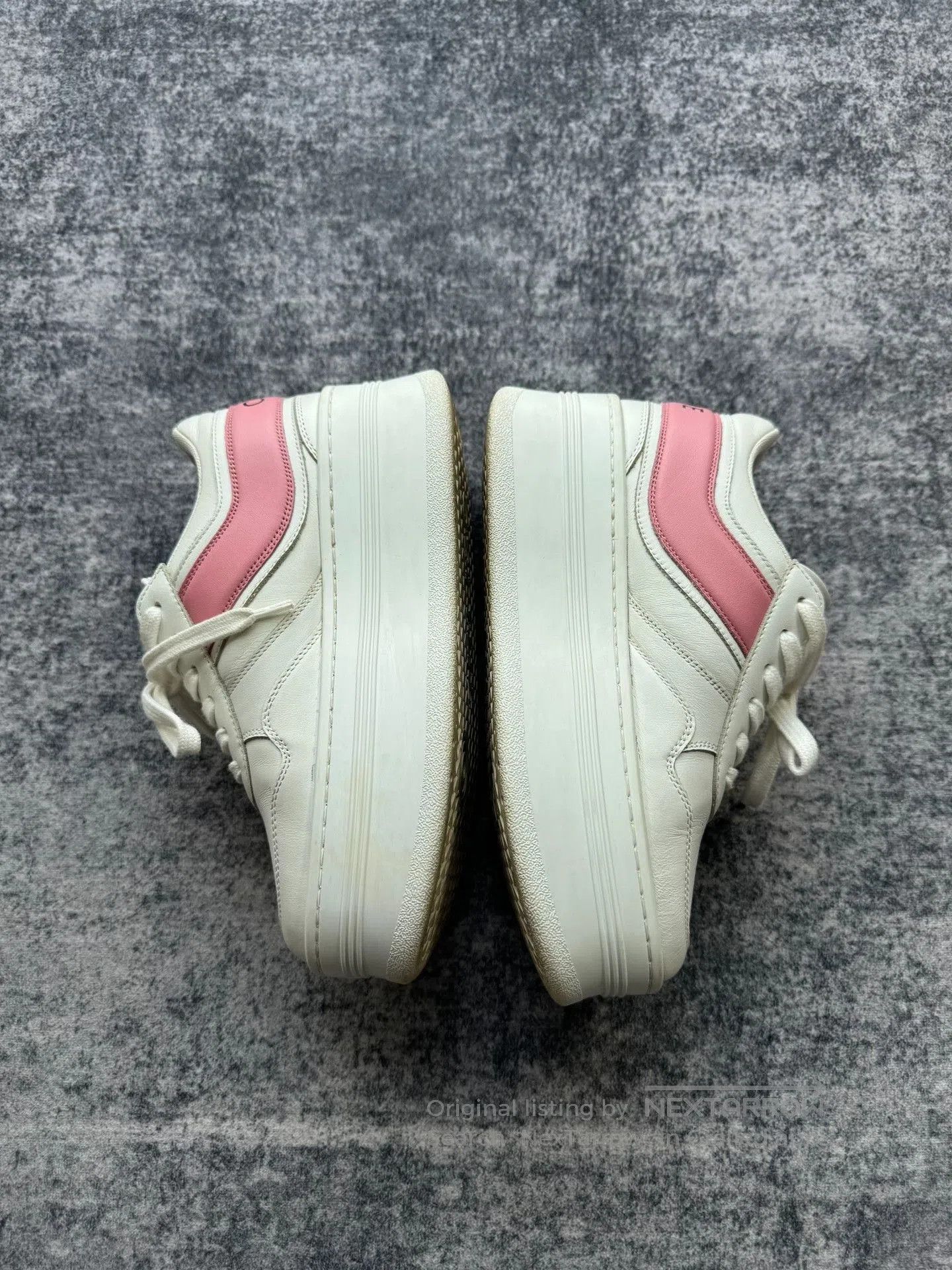 Celine Celine White Pink Thick-Soled Lace Shoes. Size US 5 / IT 35 - 5 Thumbnail