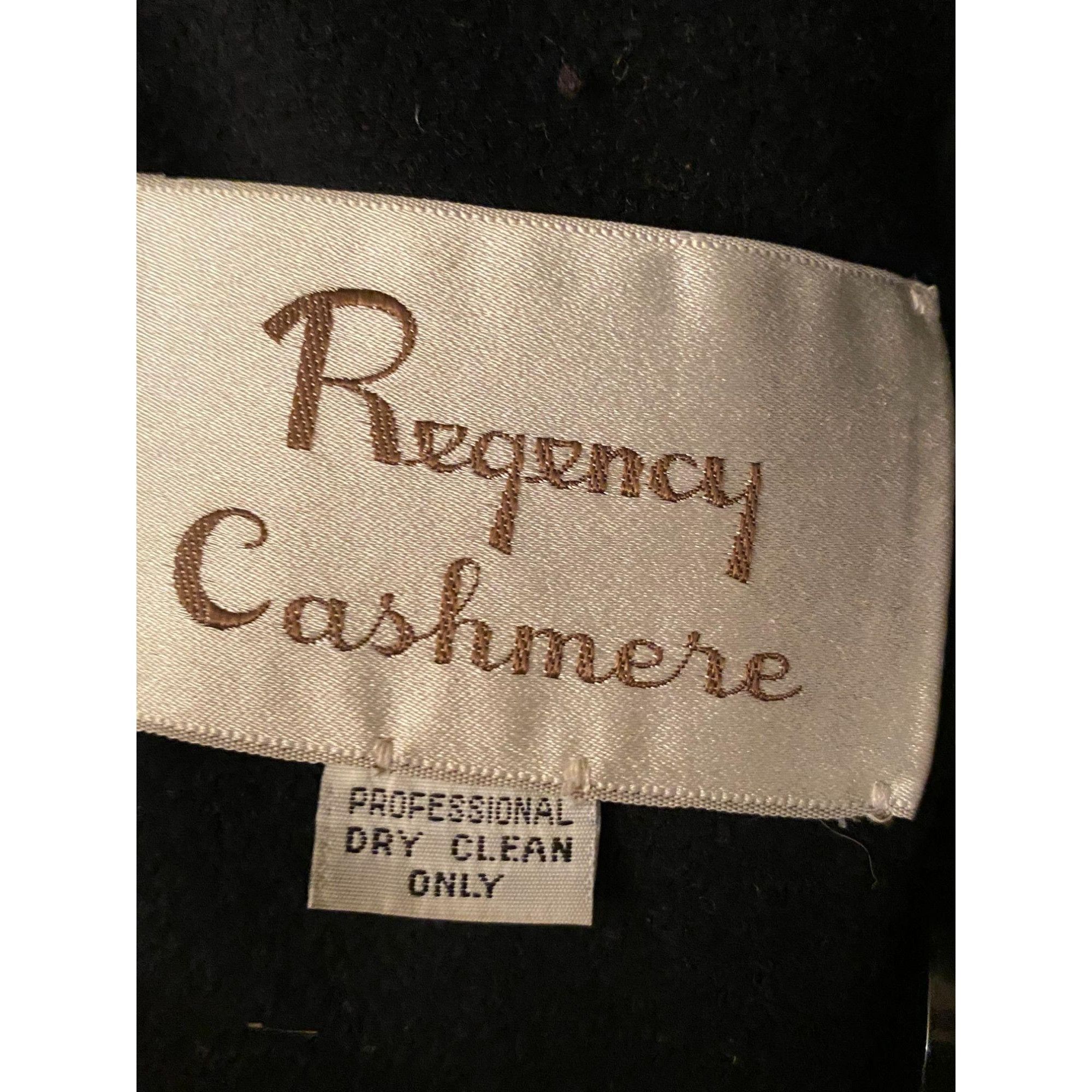 Vintage Regency Pure 100% Cashmere Black Swing Jacket Ladies Size 4 Size S / US 4 / IT 40 - 2 Thumbnail