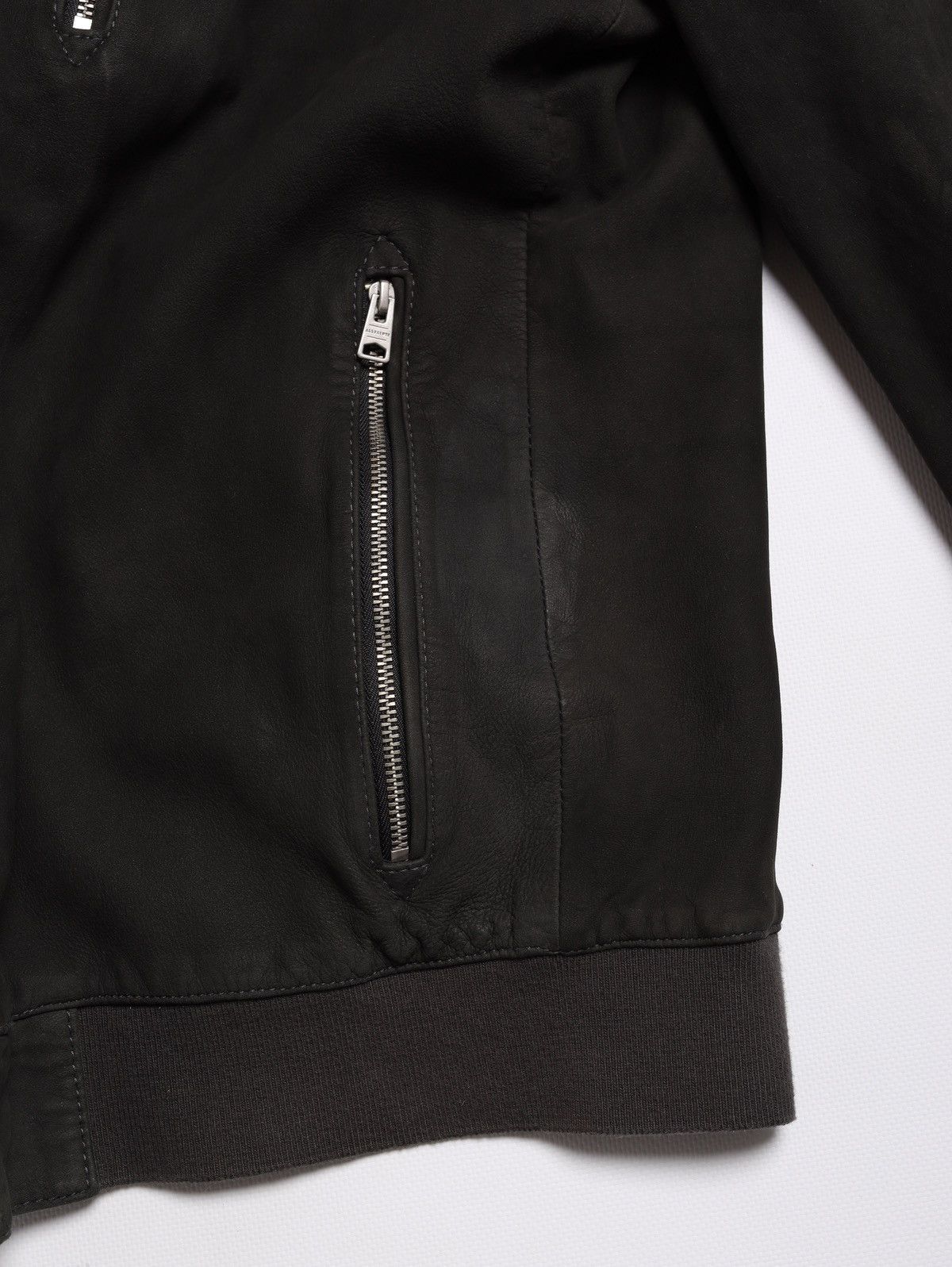 Allsaints Allsaints Suede Sheep Leather Jacket Stones Bomber Dark Gray Size US M / EU 48-50 / 2 - 10 Thumbnail